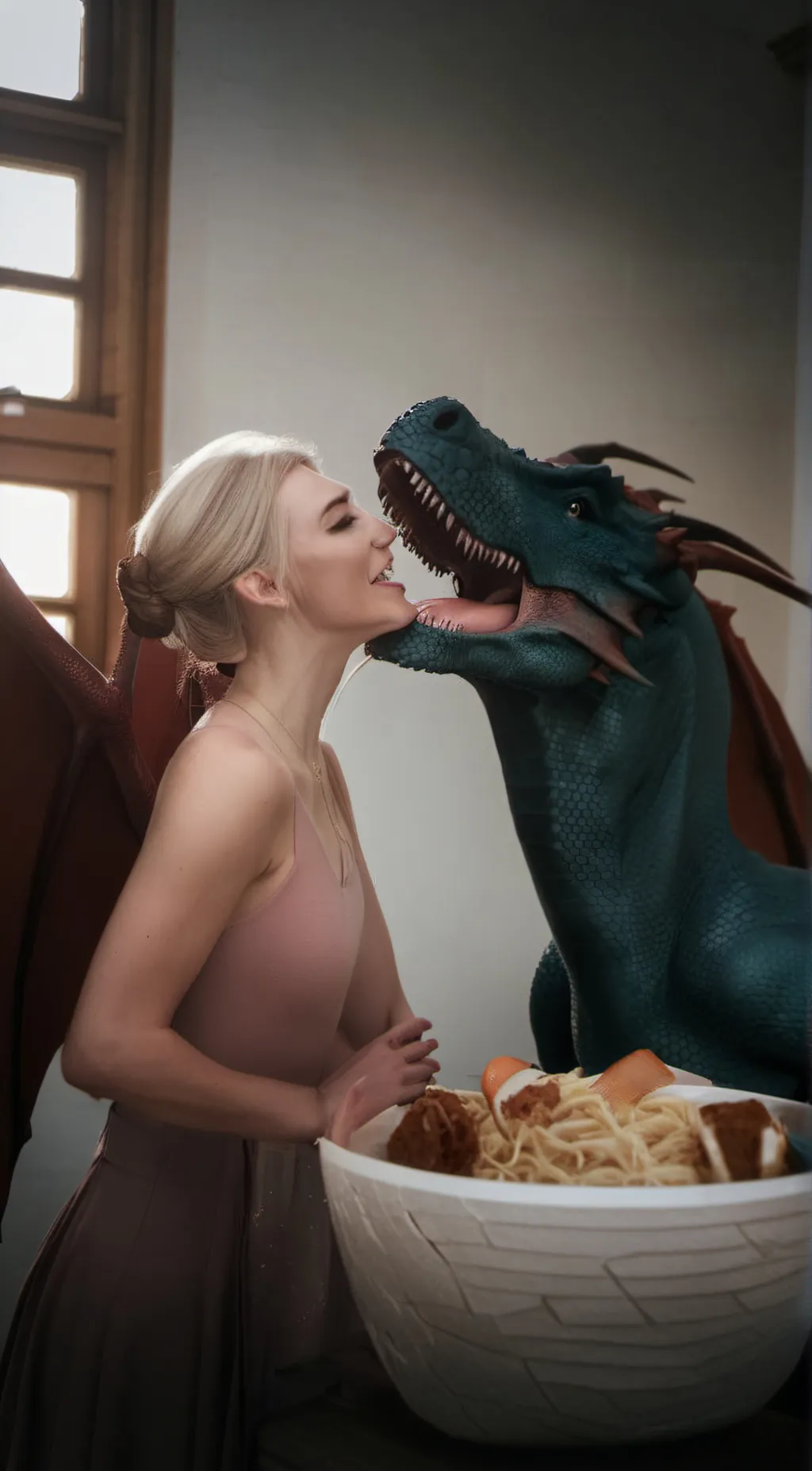ai character: vore dragon background