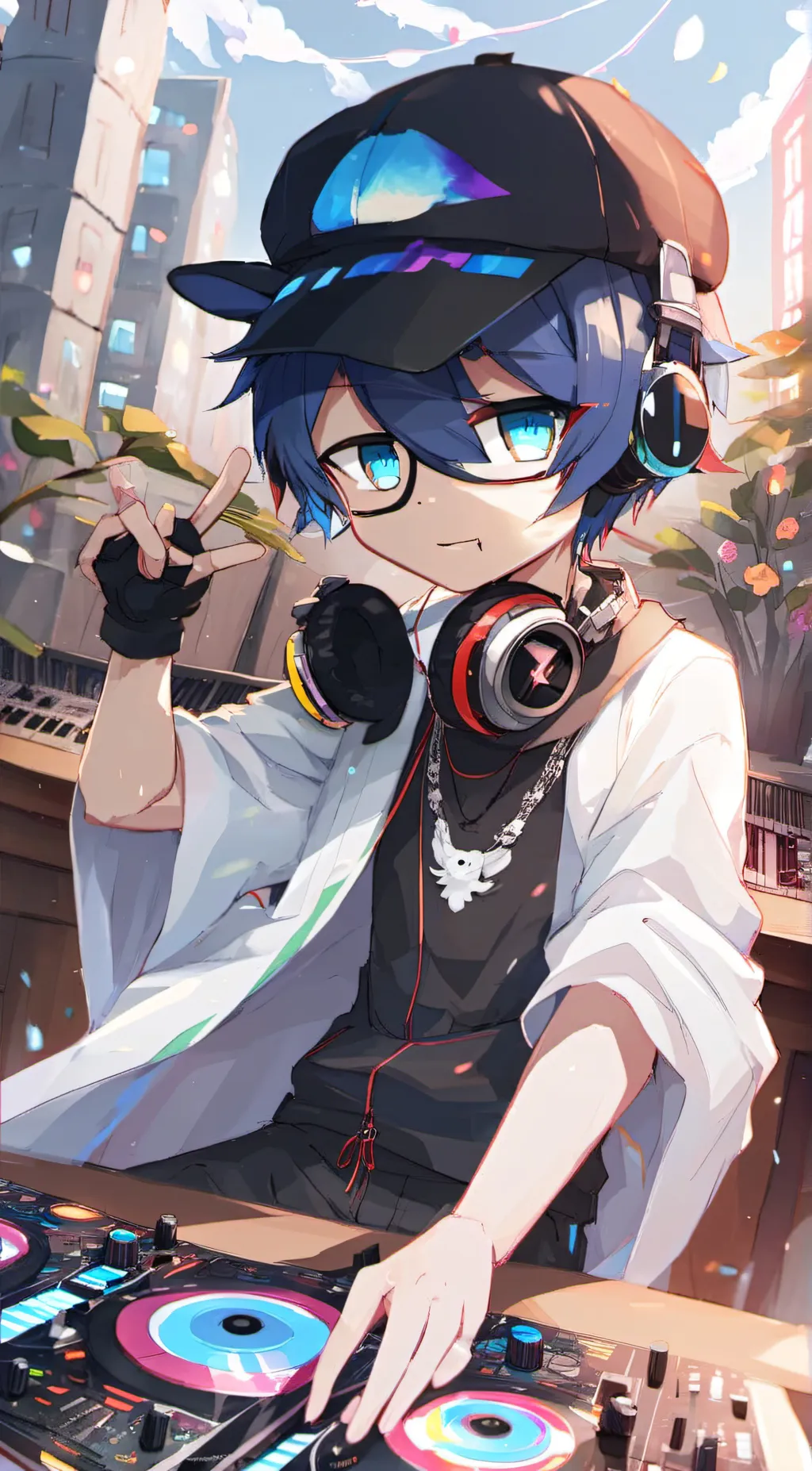 ai character: Lunime  background