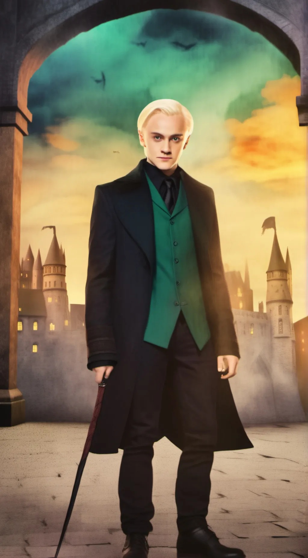 ai character: Draco Malfoy  background