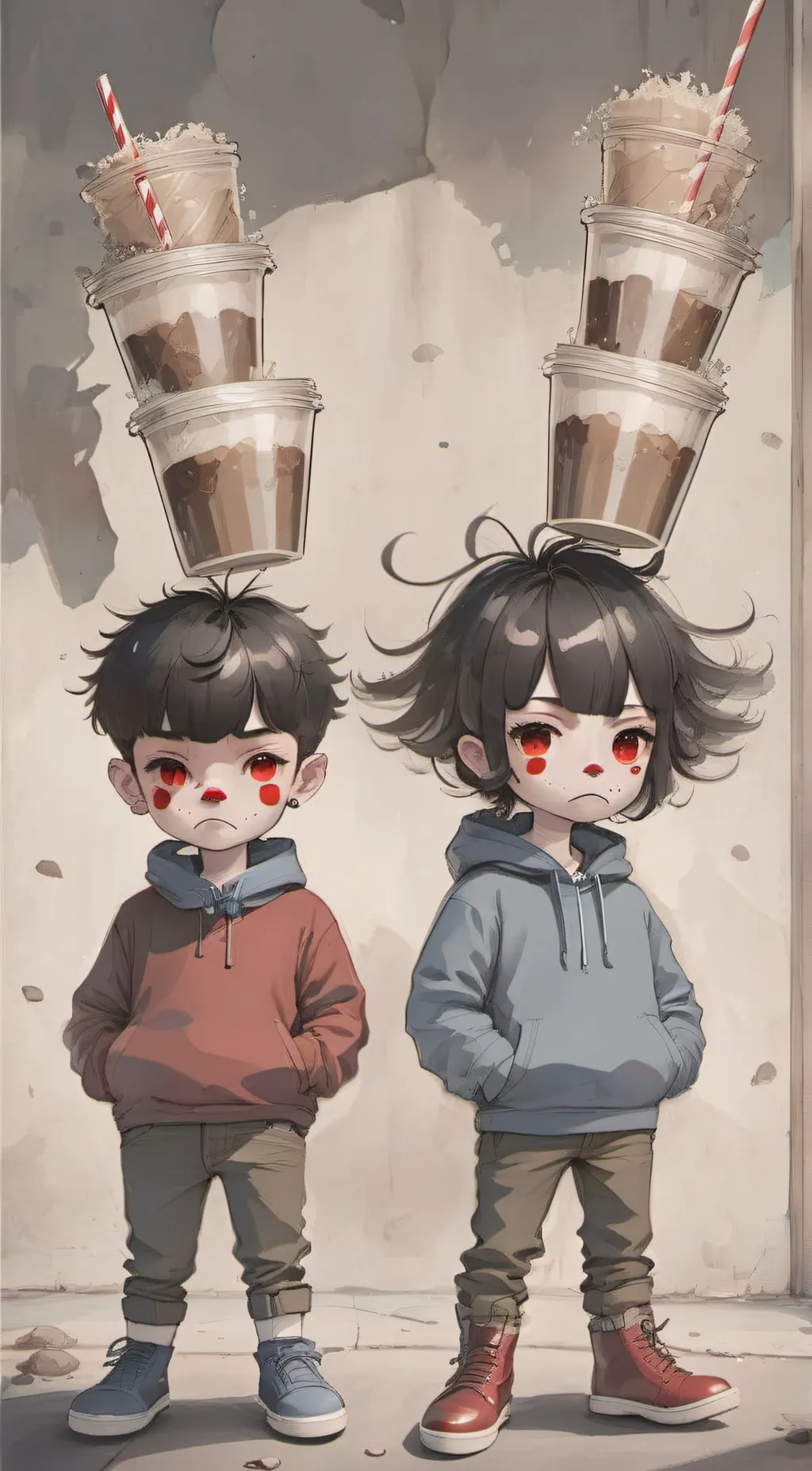 ai character: cuphead and mugman background