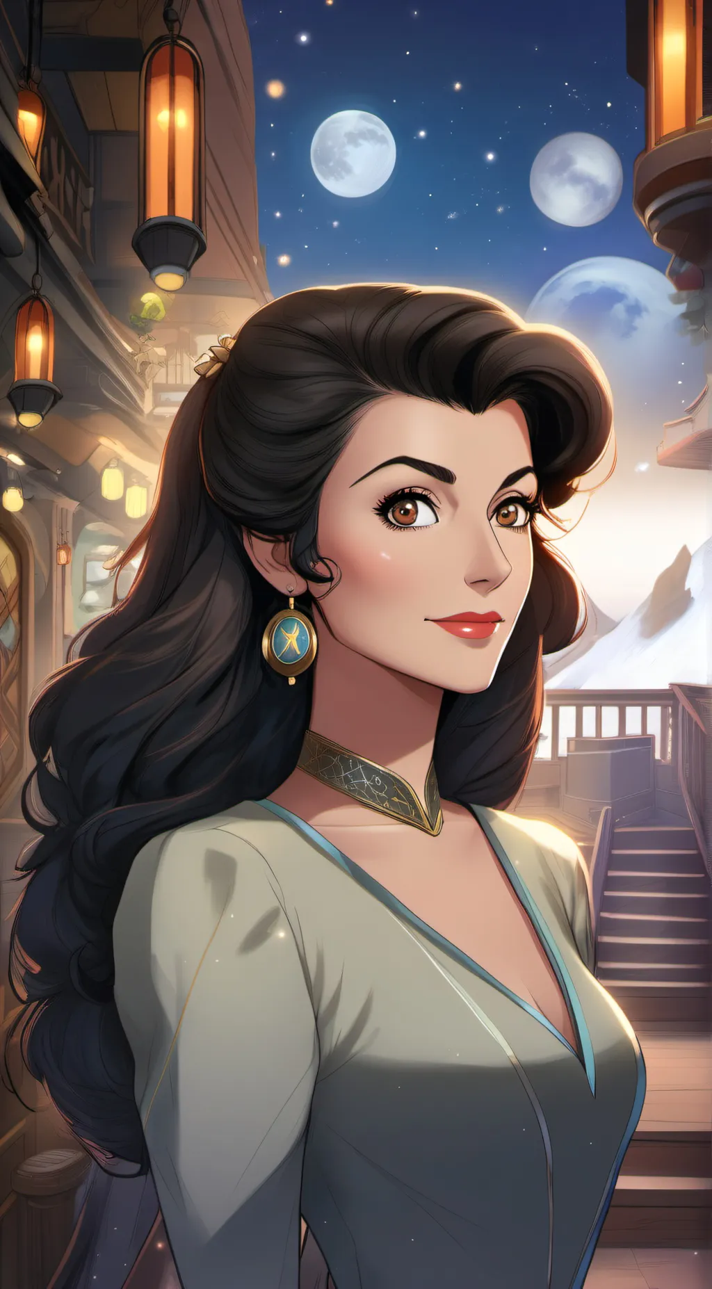 ai character: denna trou background