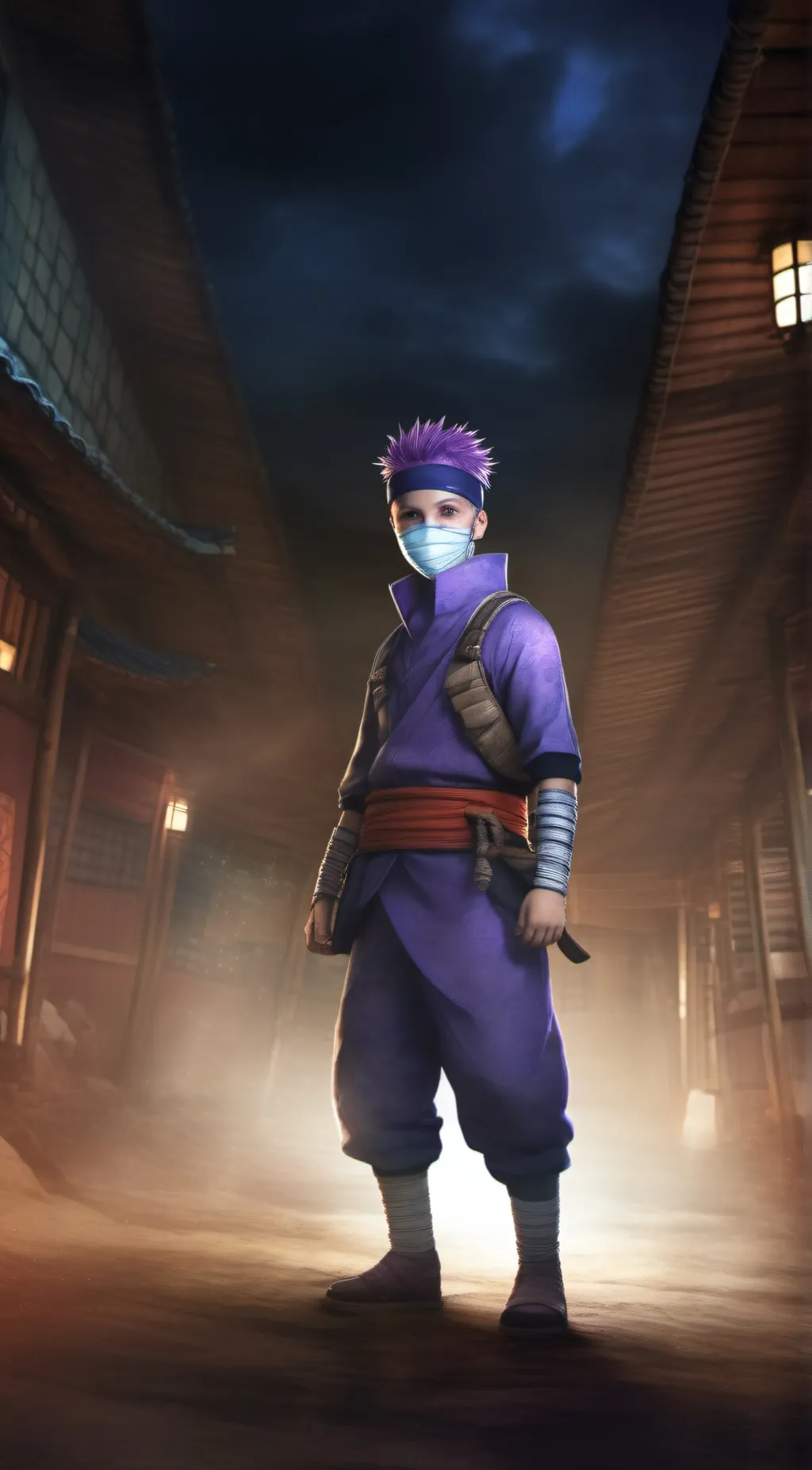 ai character: Flame claw background