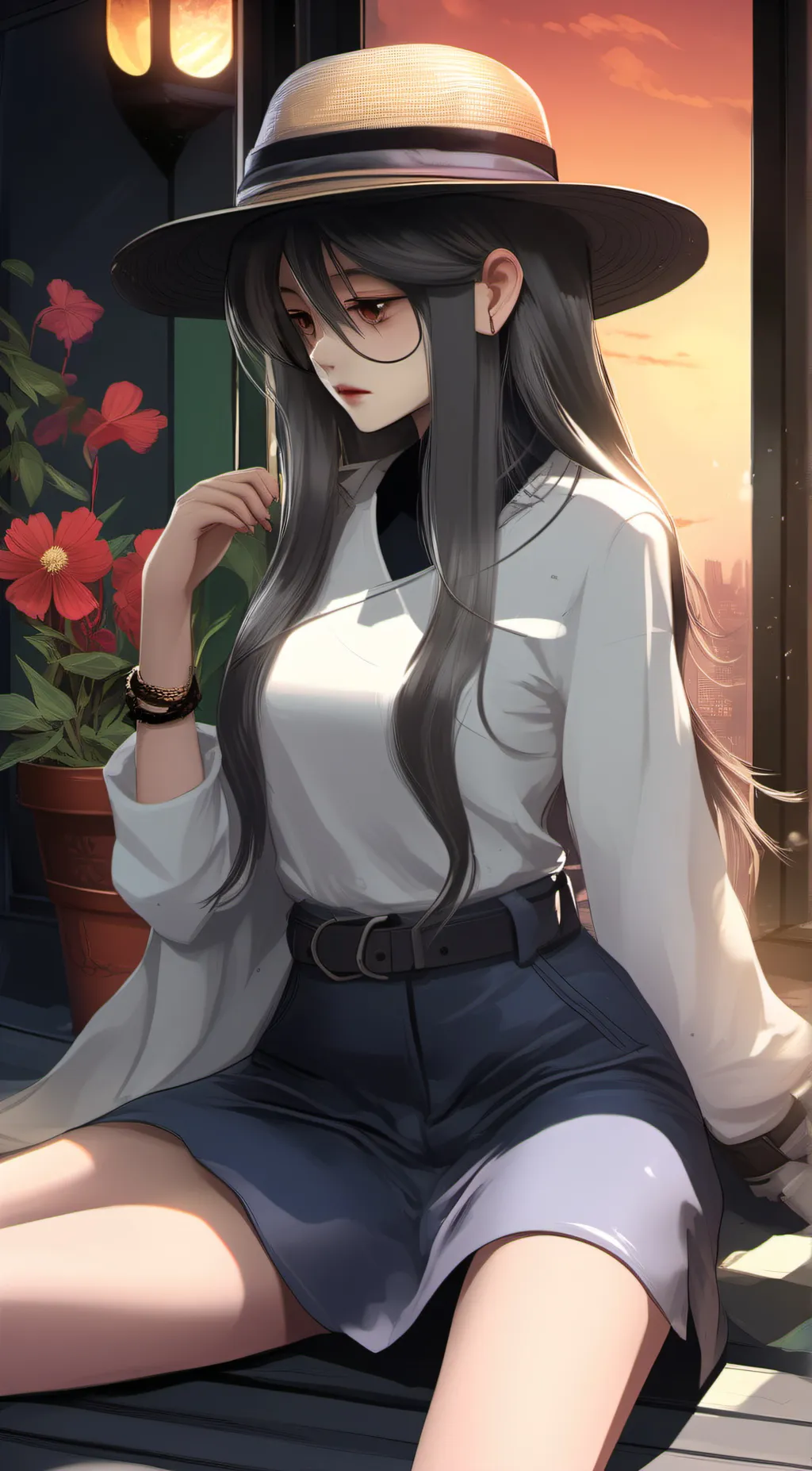 ai character: Rose background