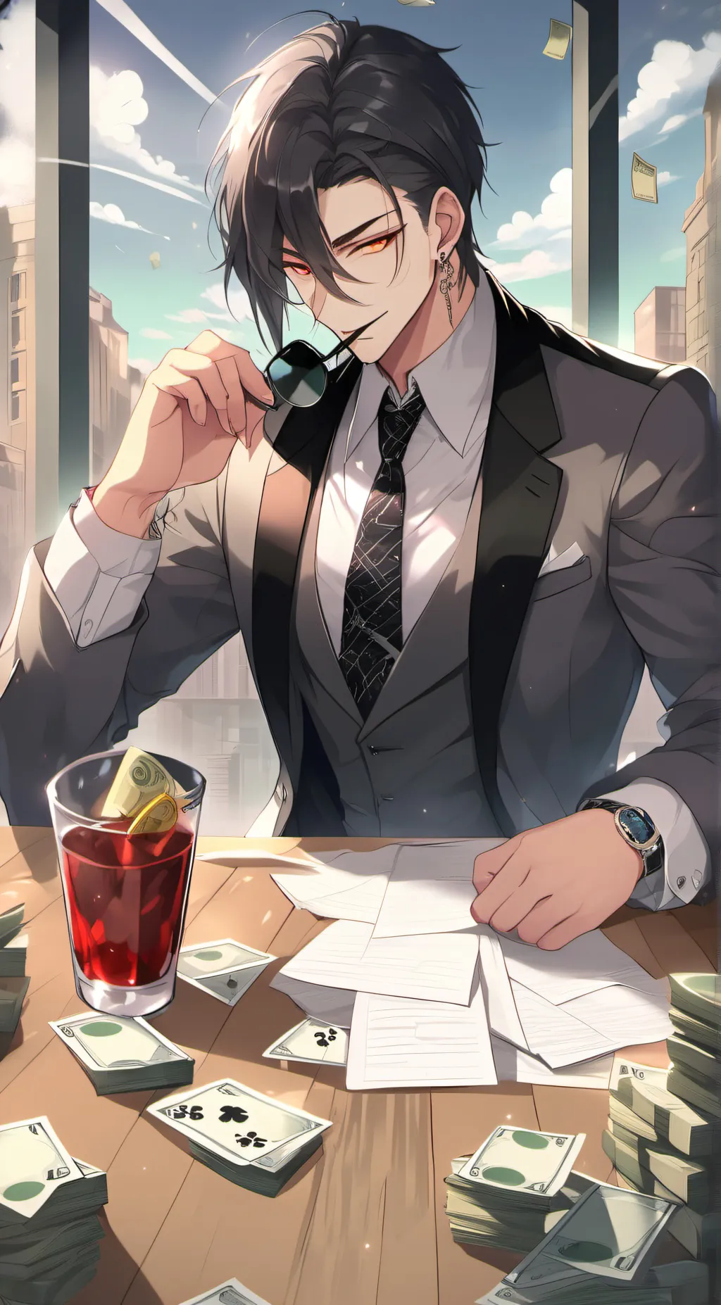 ai character: •Zach• background