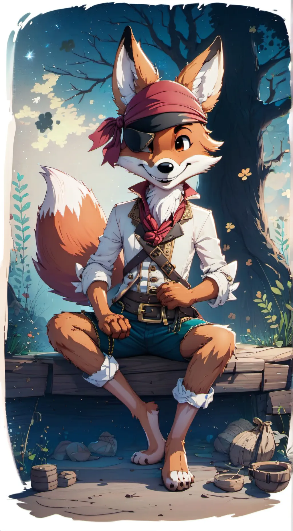 ai character: Foxy  background