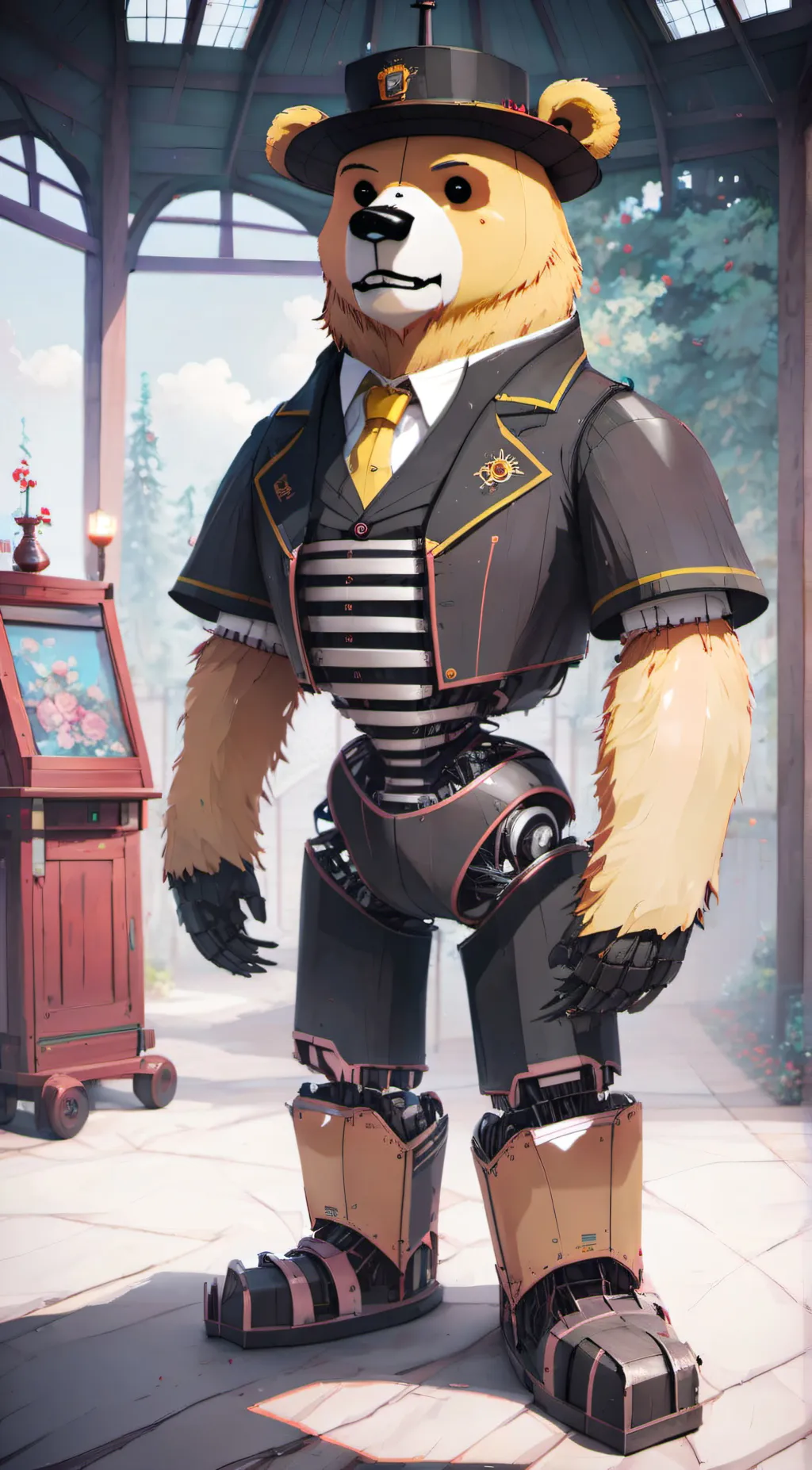 ai character: Golden Freddy background