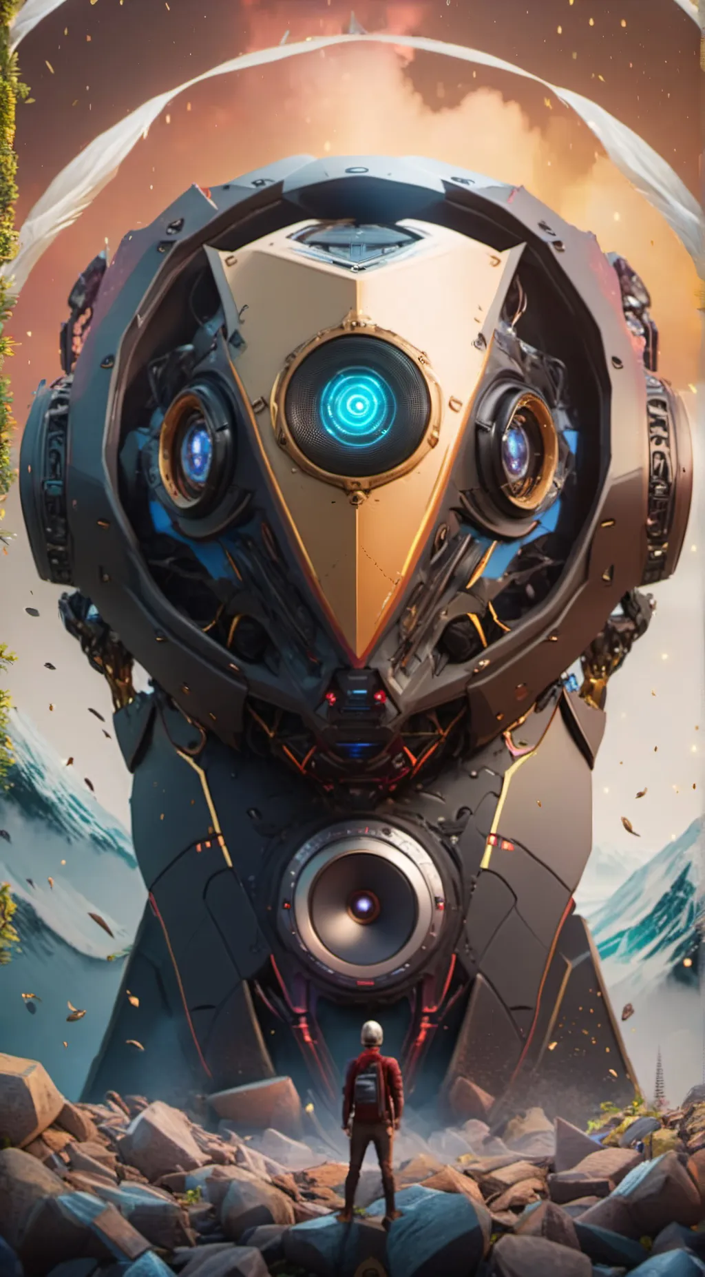 ai character: titan speaker man background