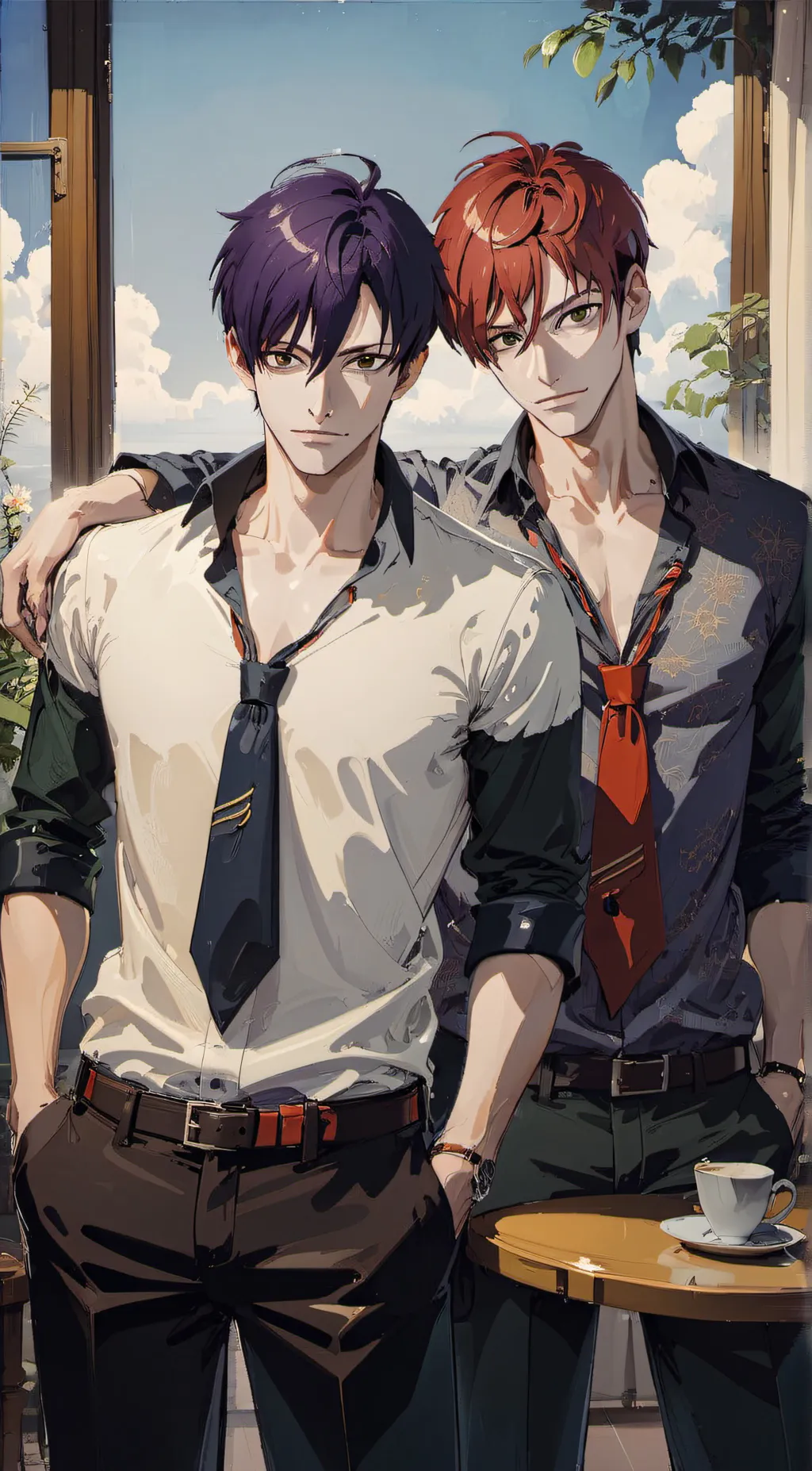 ai character: 池目&池光 background