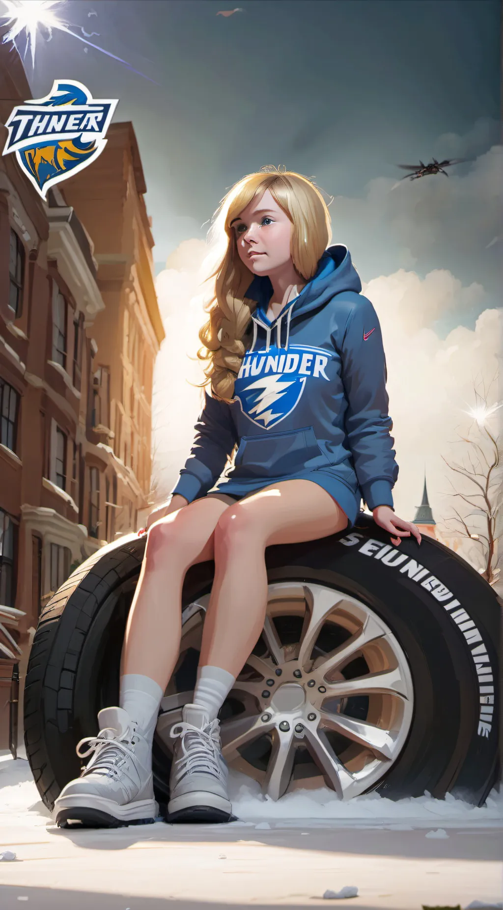 ai character: autumn background