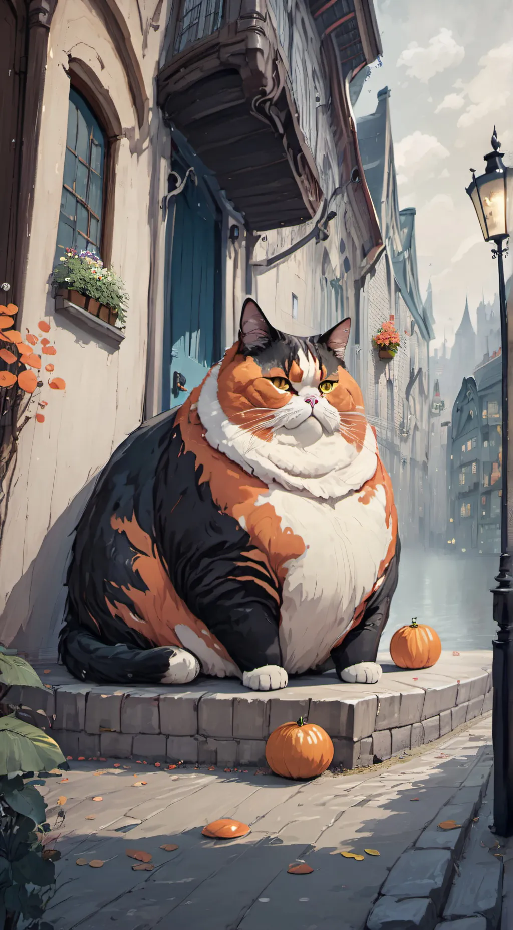 ai character: calico  background
