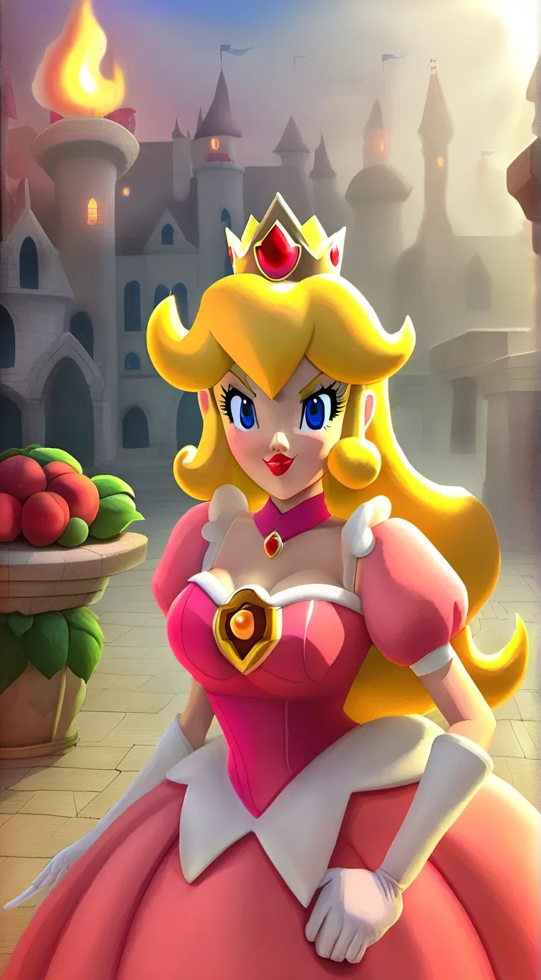ai character: Princess peach background