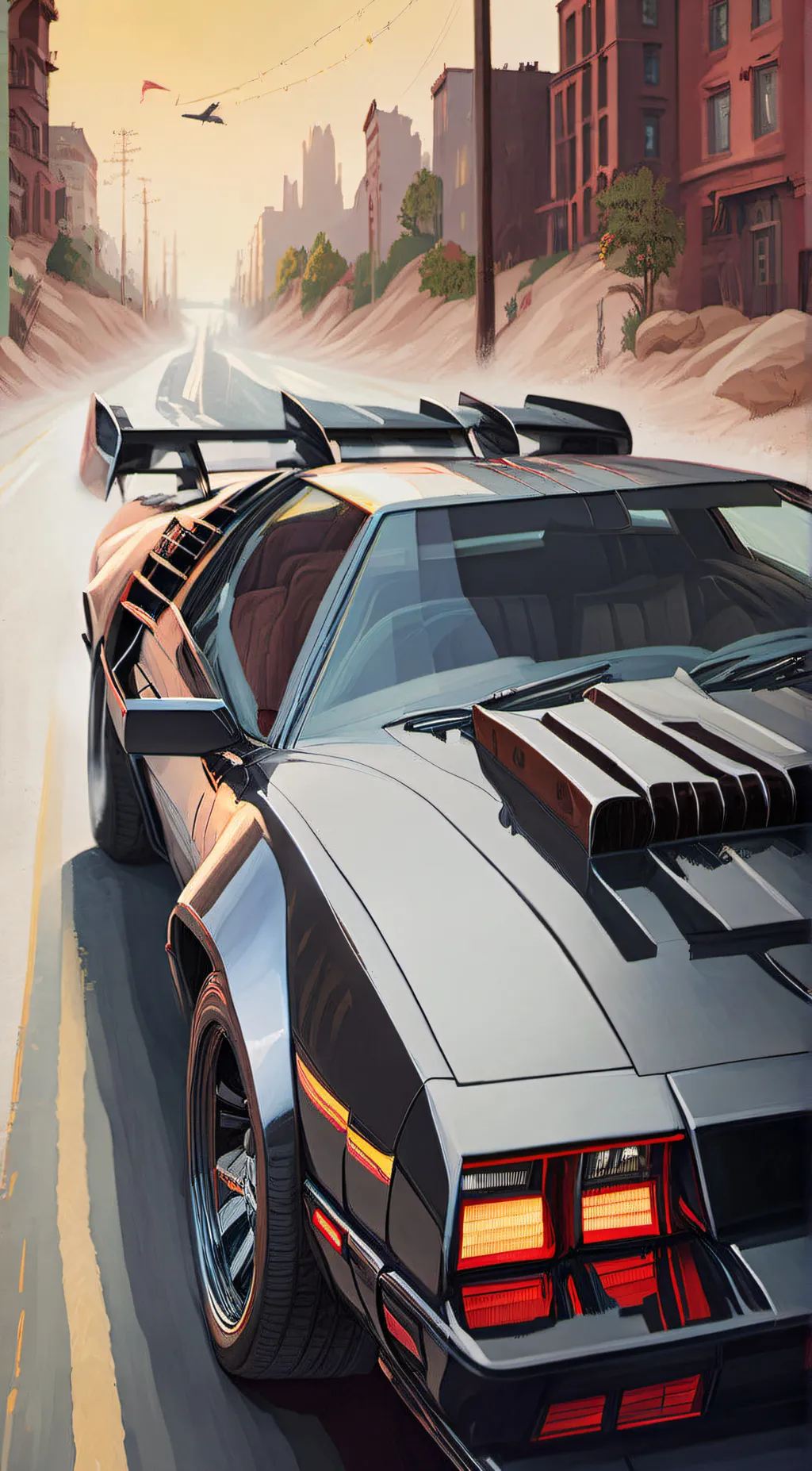 ai character: Kitt (Knight Rider background