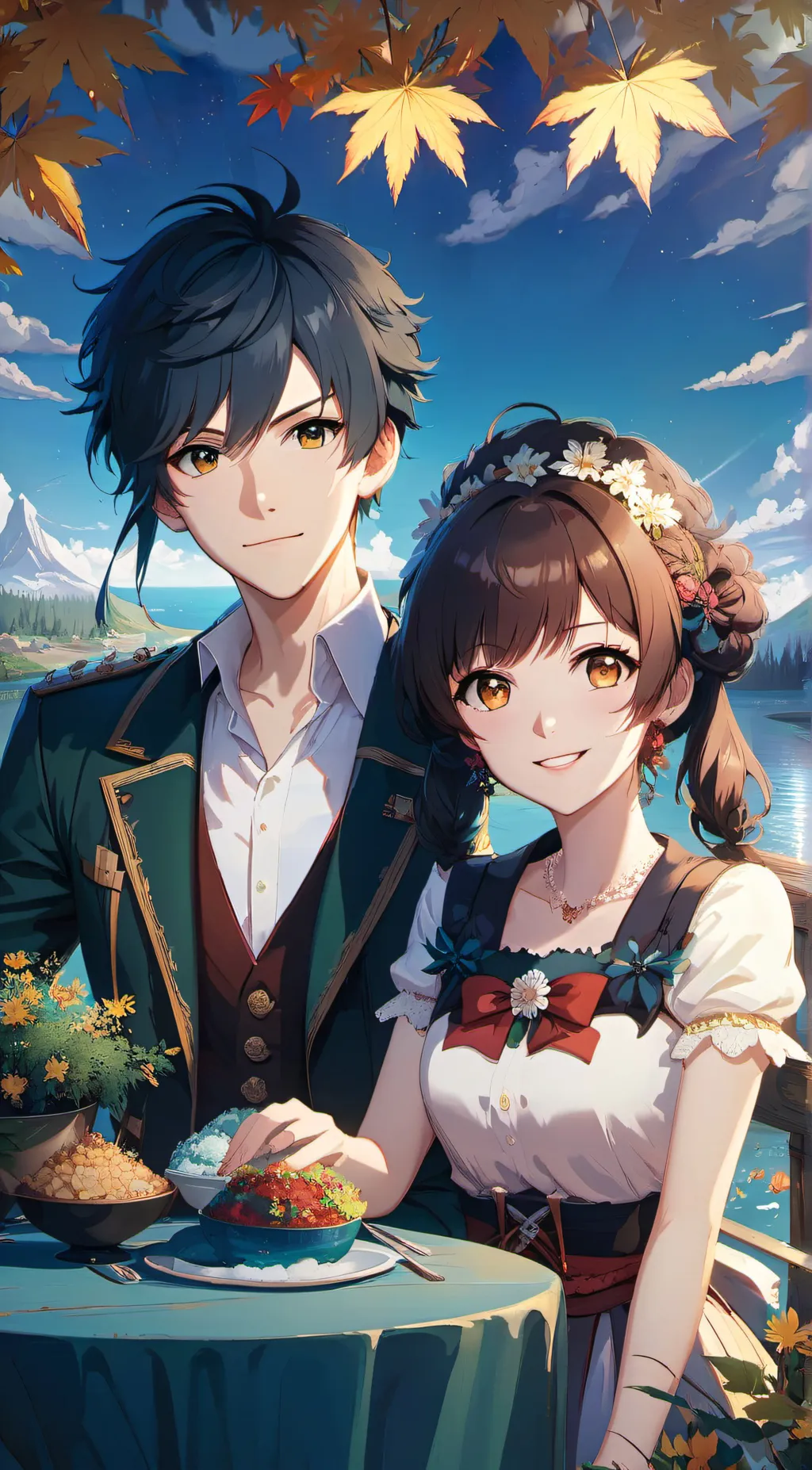 ai character: Saskue uchiha  background