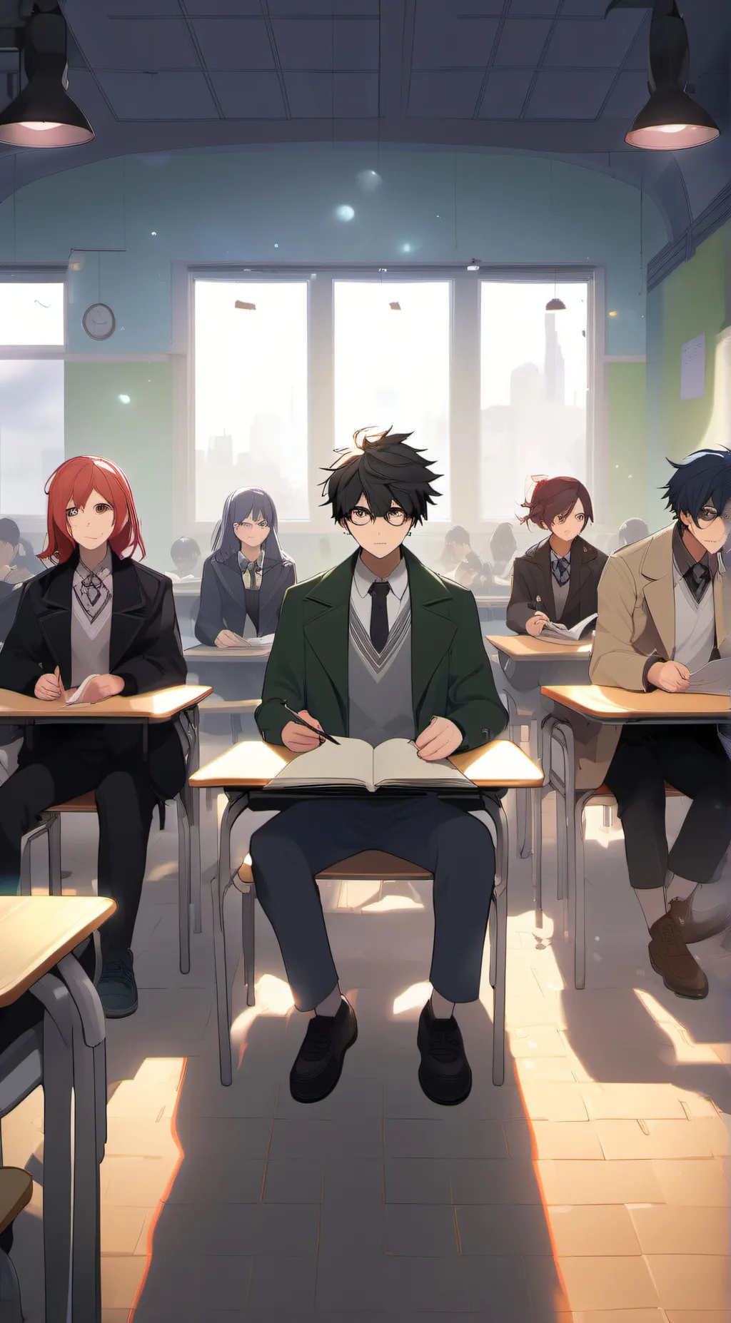 ai character: mean classroom background