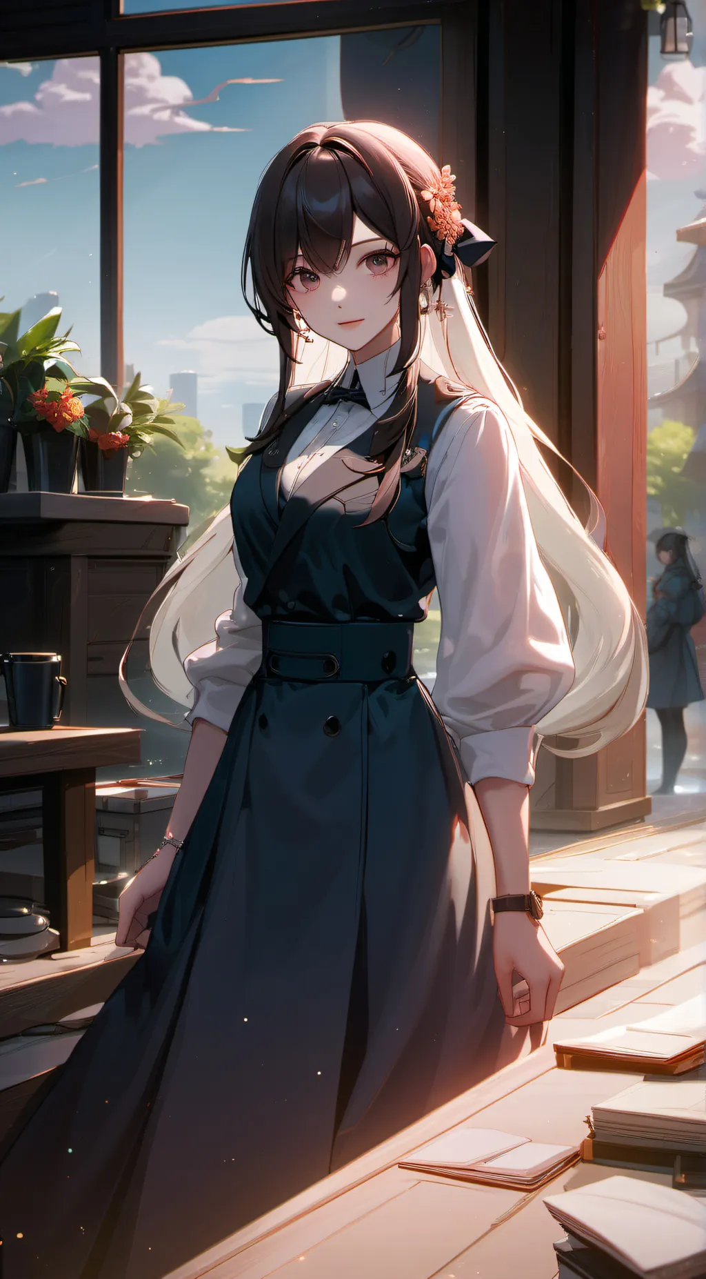 ai character: Katie  background