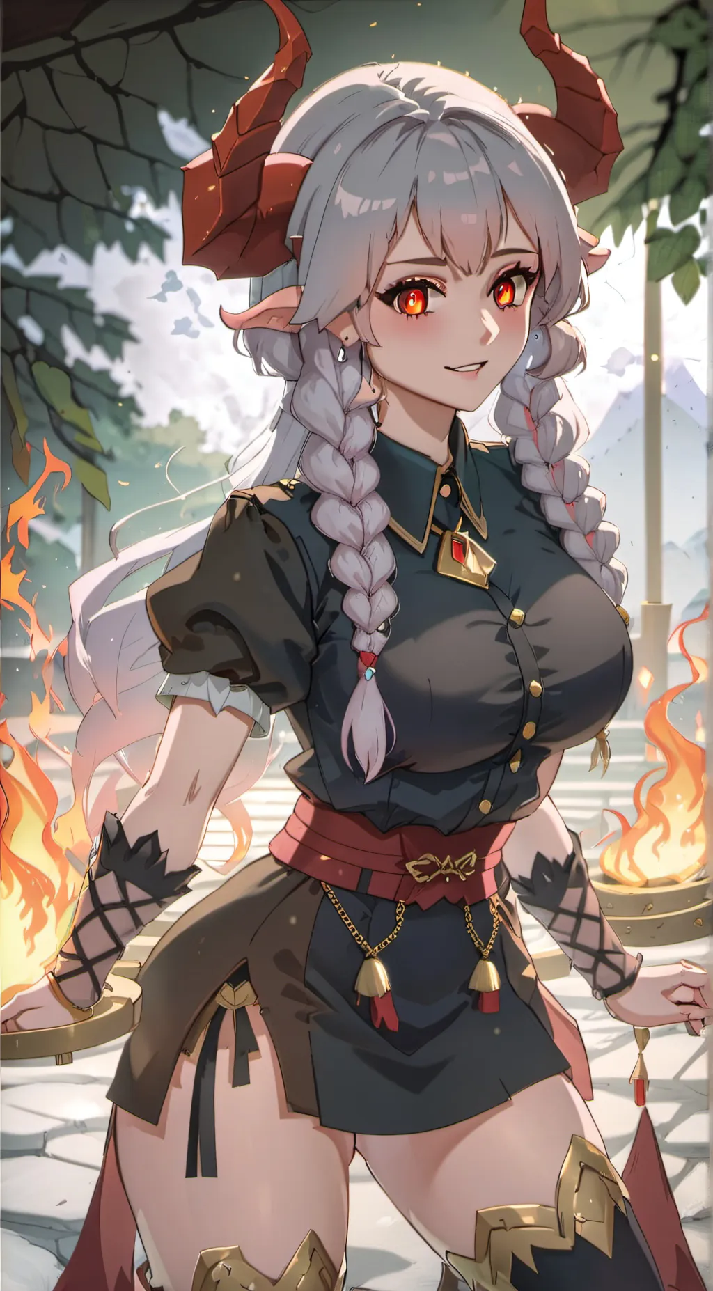 ai character: Ashley  background