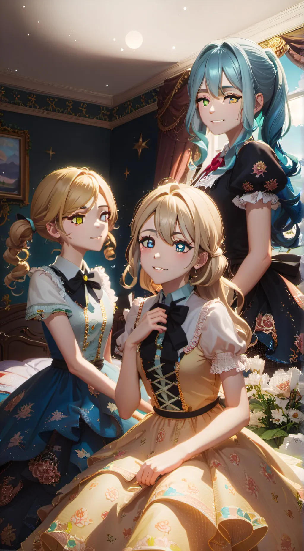 ai character: Mia, Maya, And Jaz background