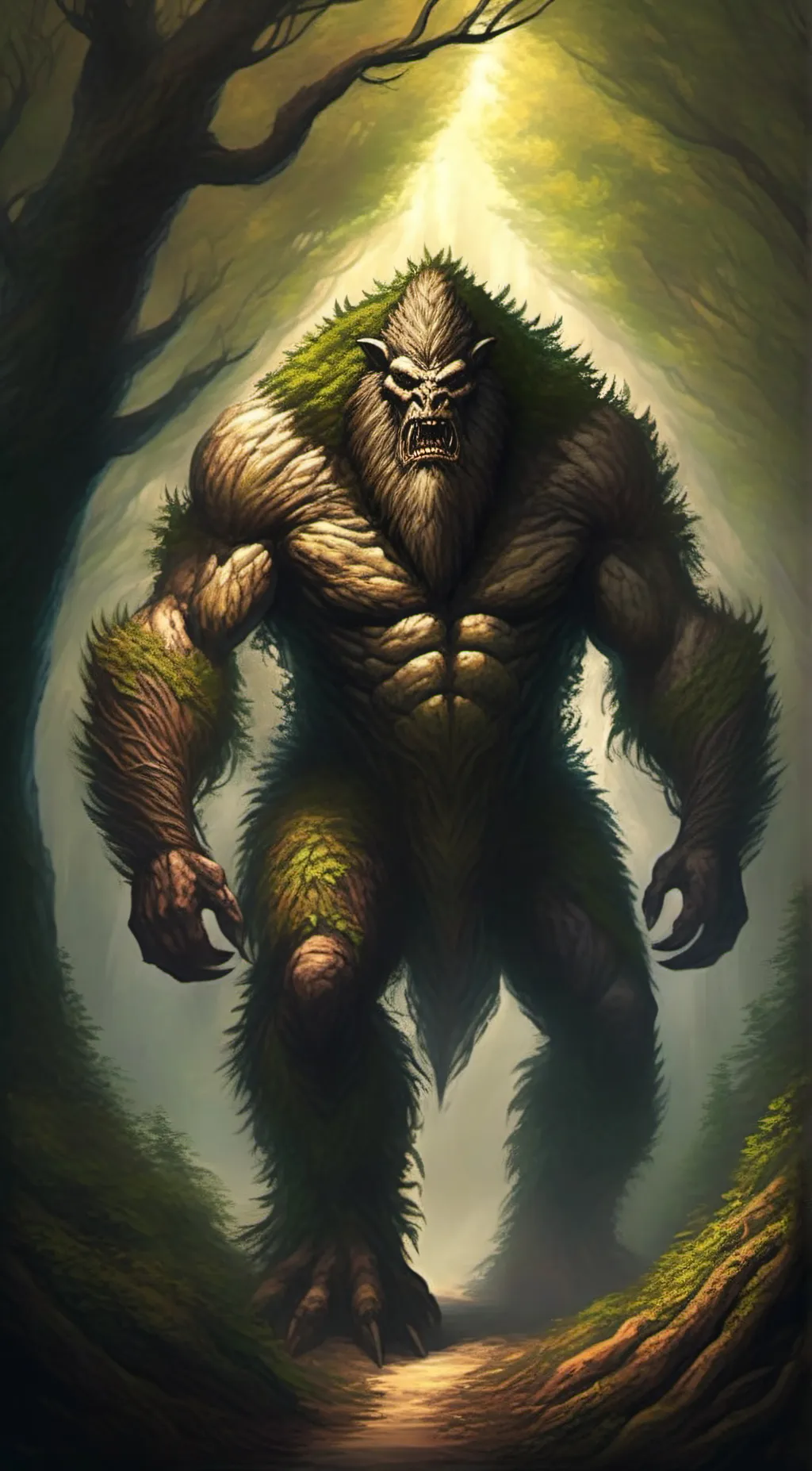ai character: Forest beast background