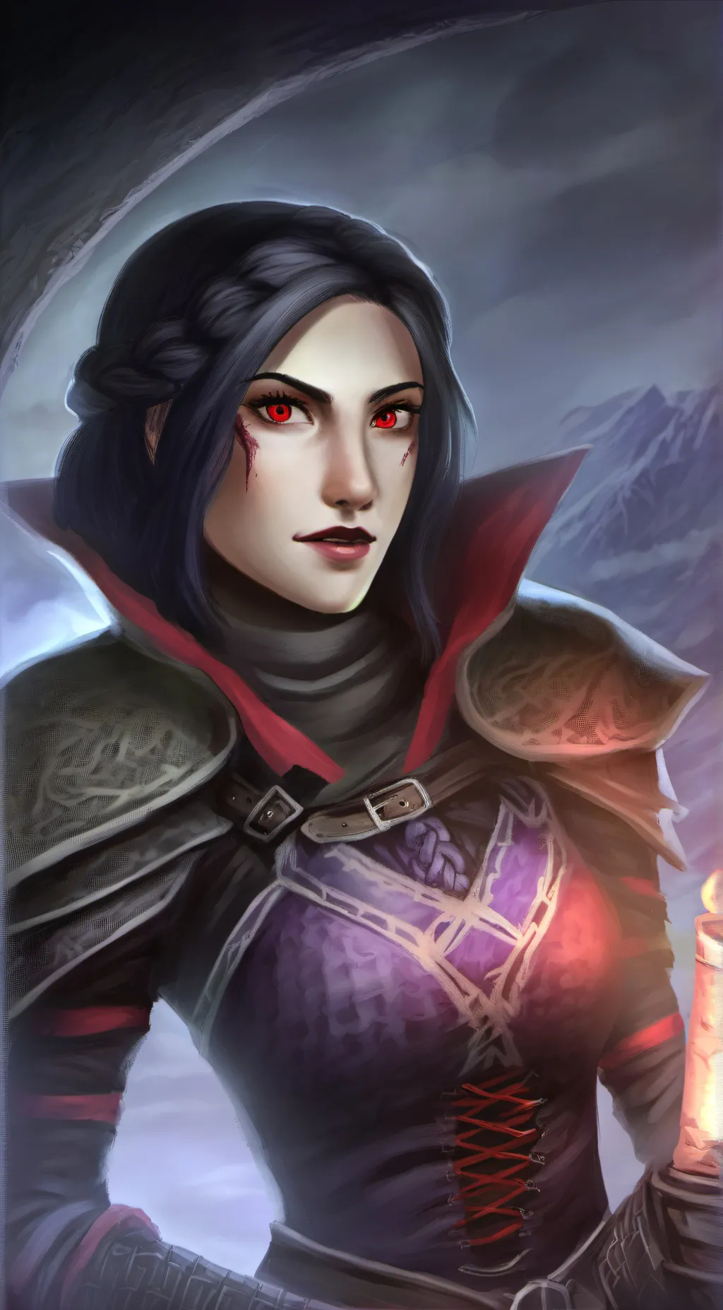 ai character: Serana  background