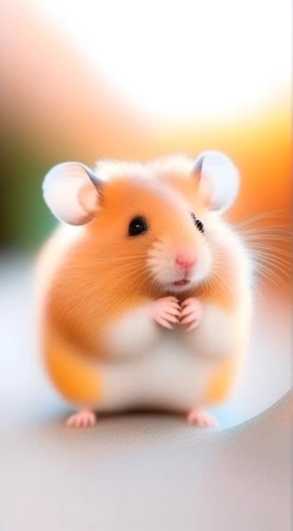 ai character: Orange hamster background