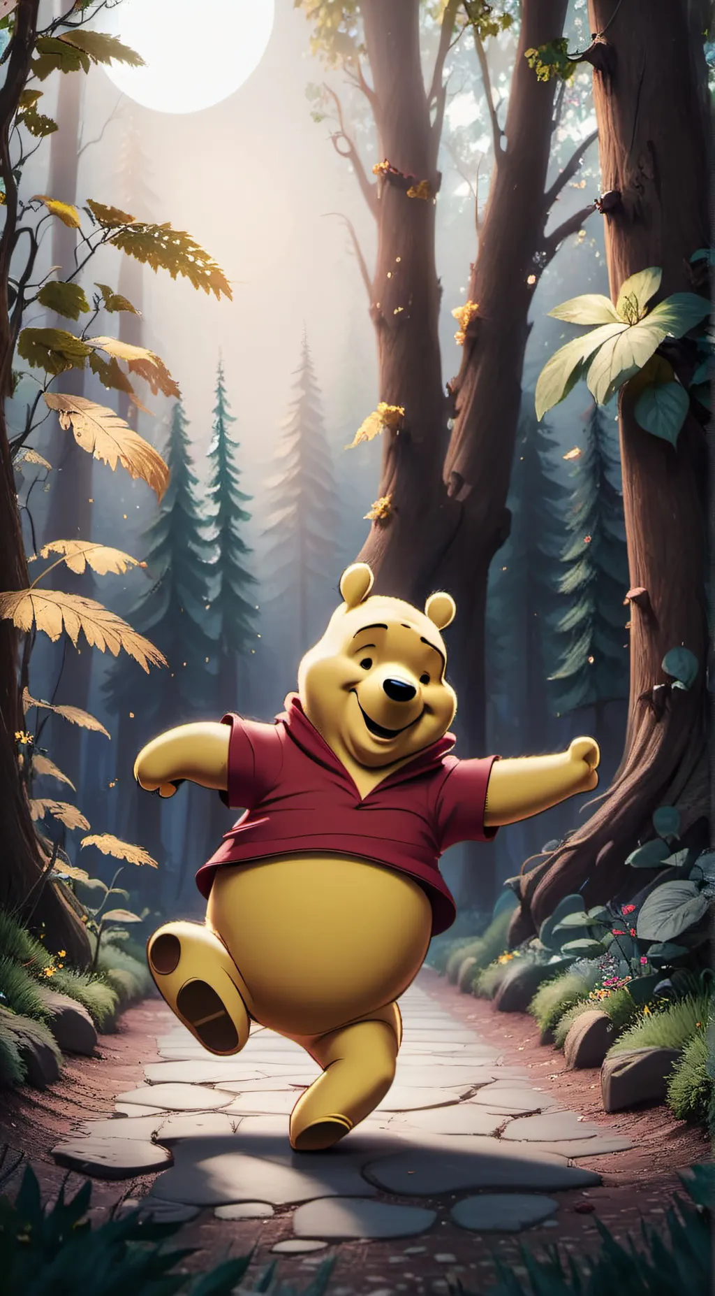 ai character: Winnie The Pooh background