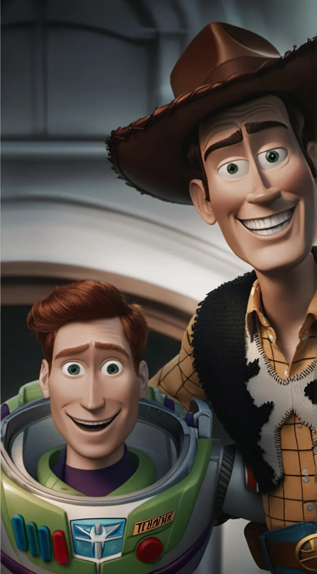 ai character: Woody and buzz background