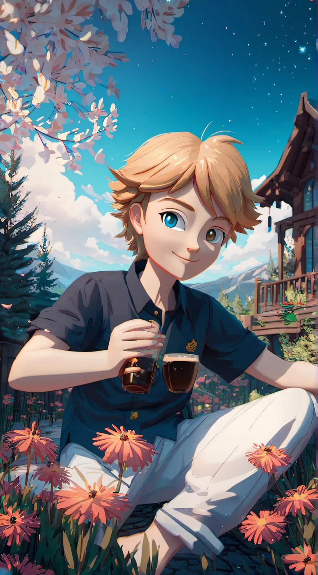 ai character: Adrien/Cat noir❤️😁 background