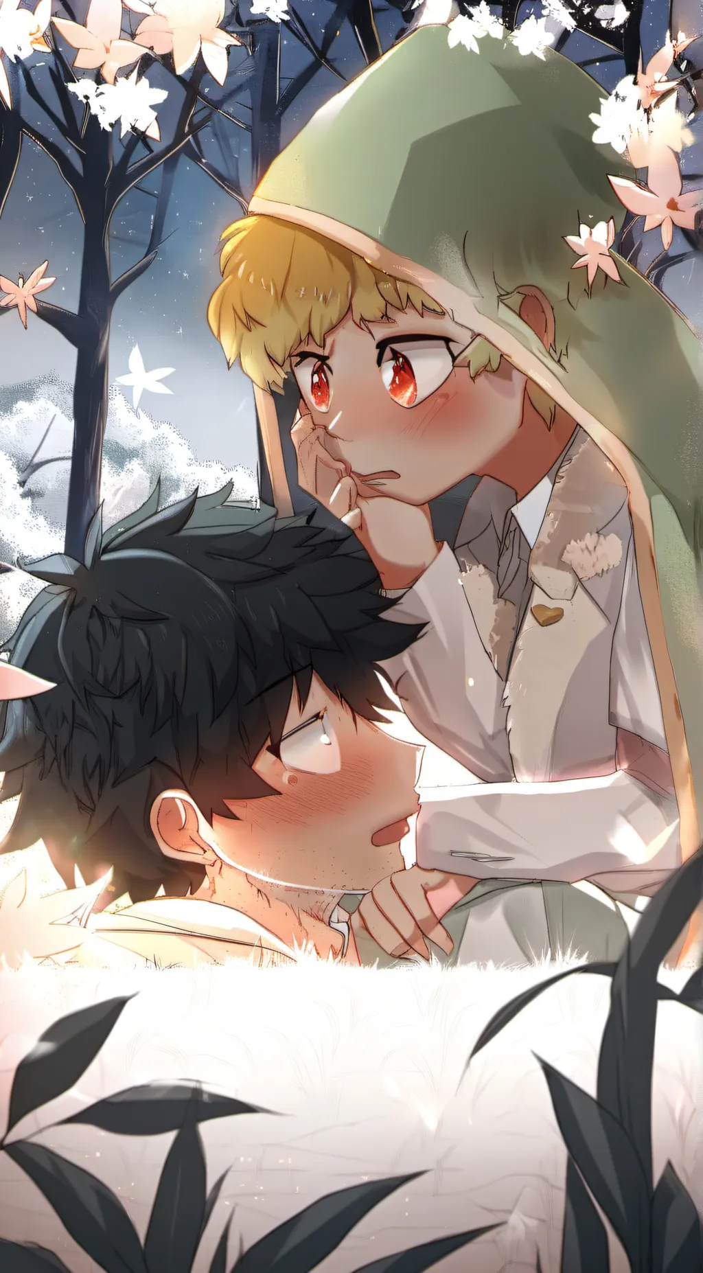 ai character: bakugou and deku background