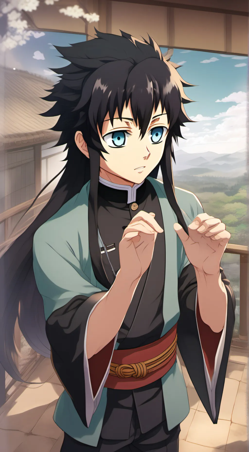 ai character: Muichiro tokito  background