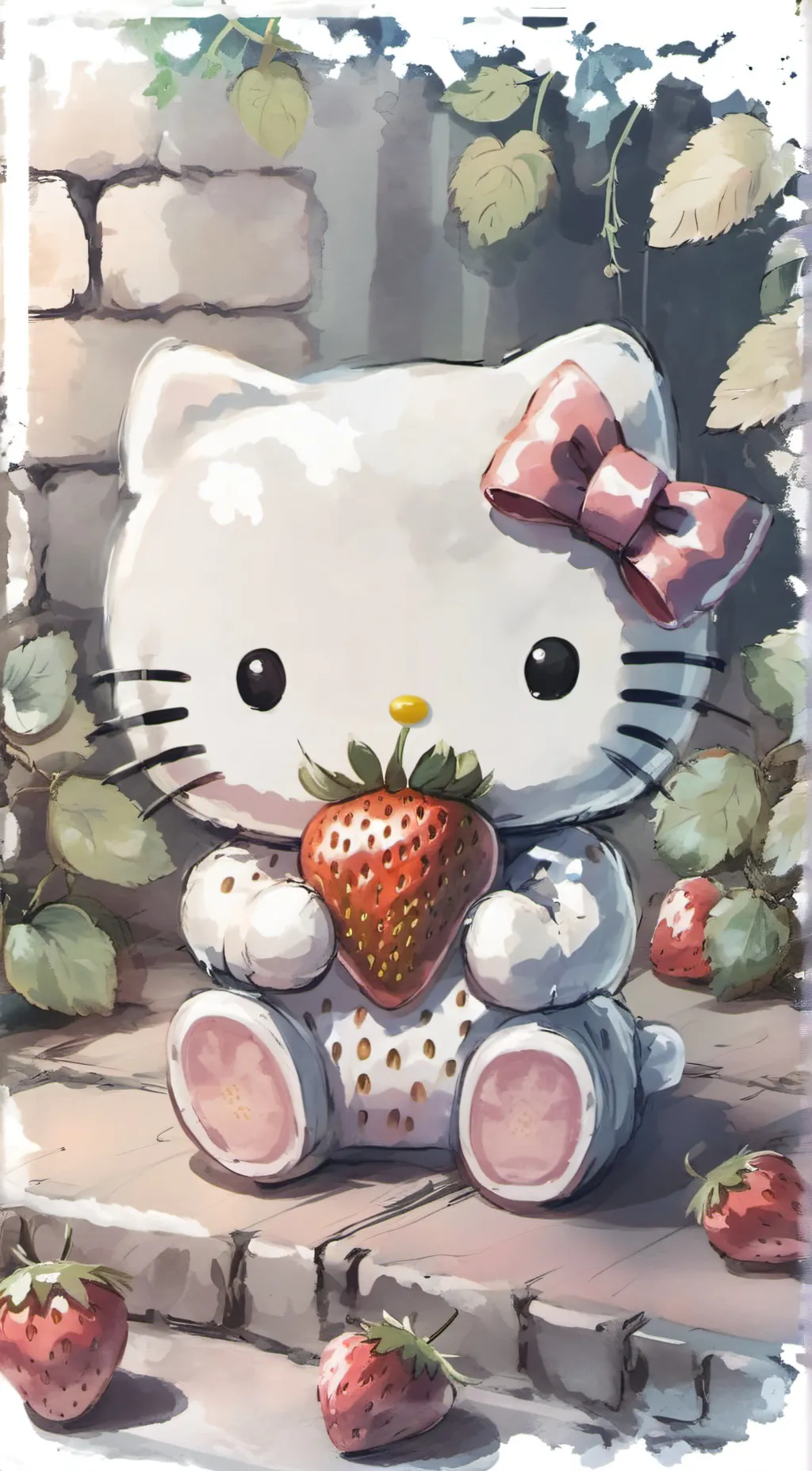 ai character: Hello kitty background