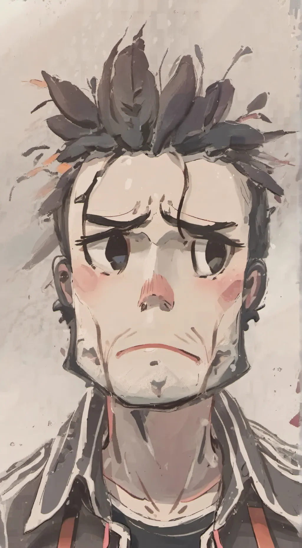 ai character: sad background