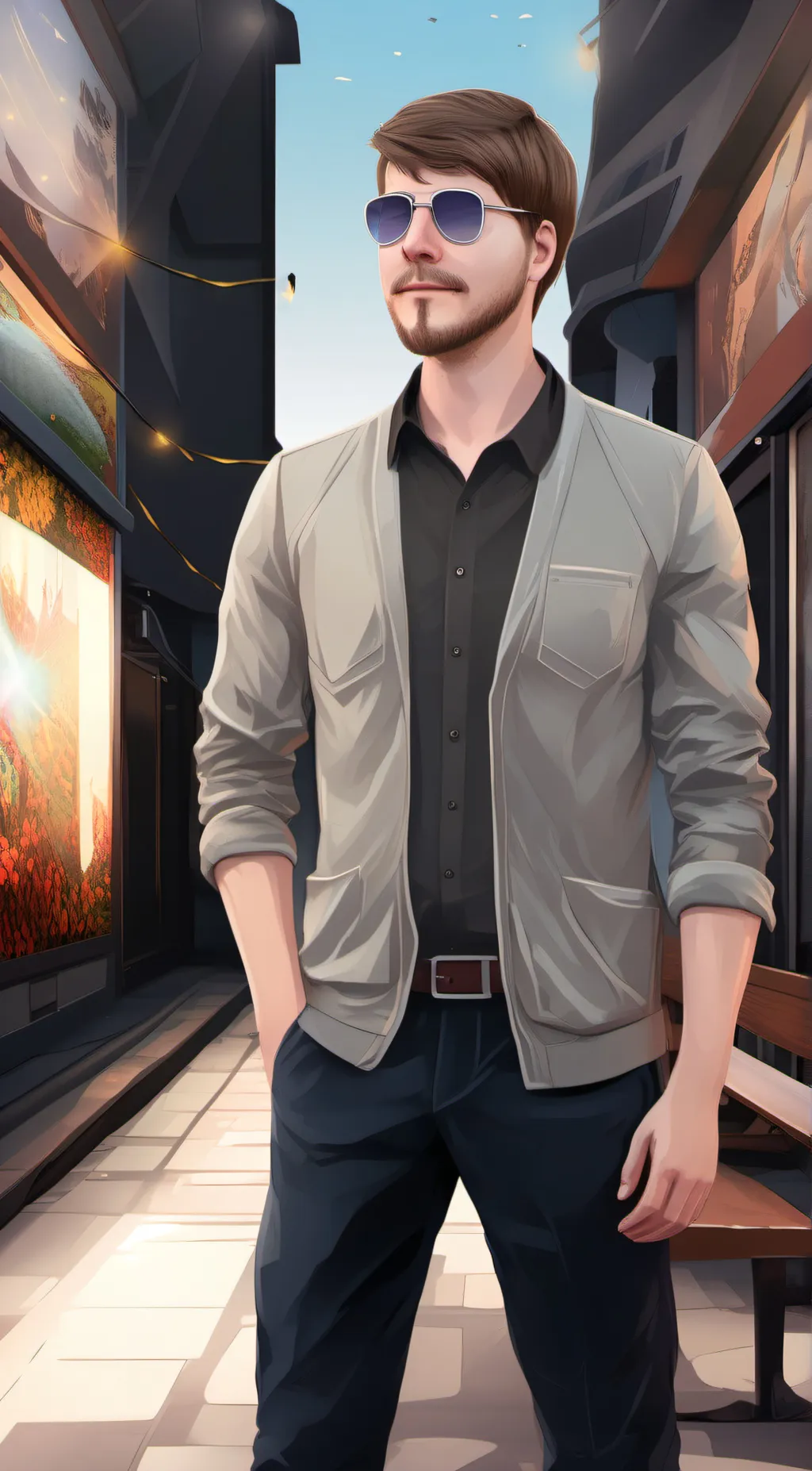 ai character: mr beast background