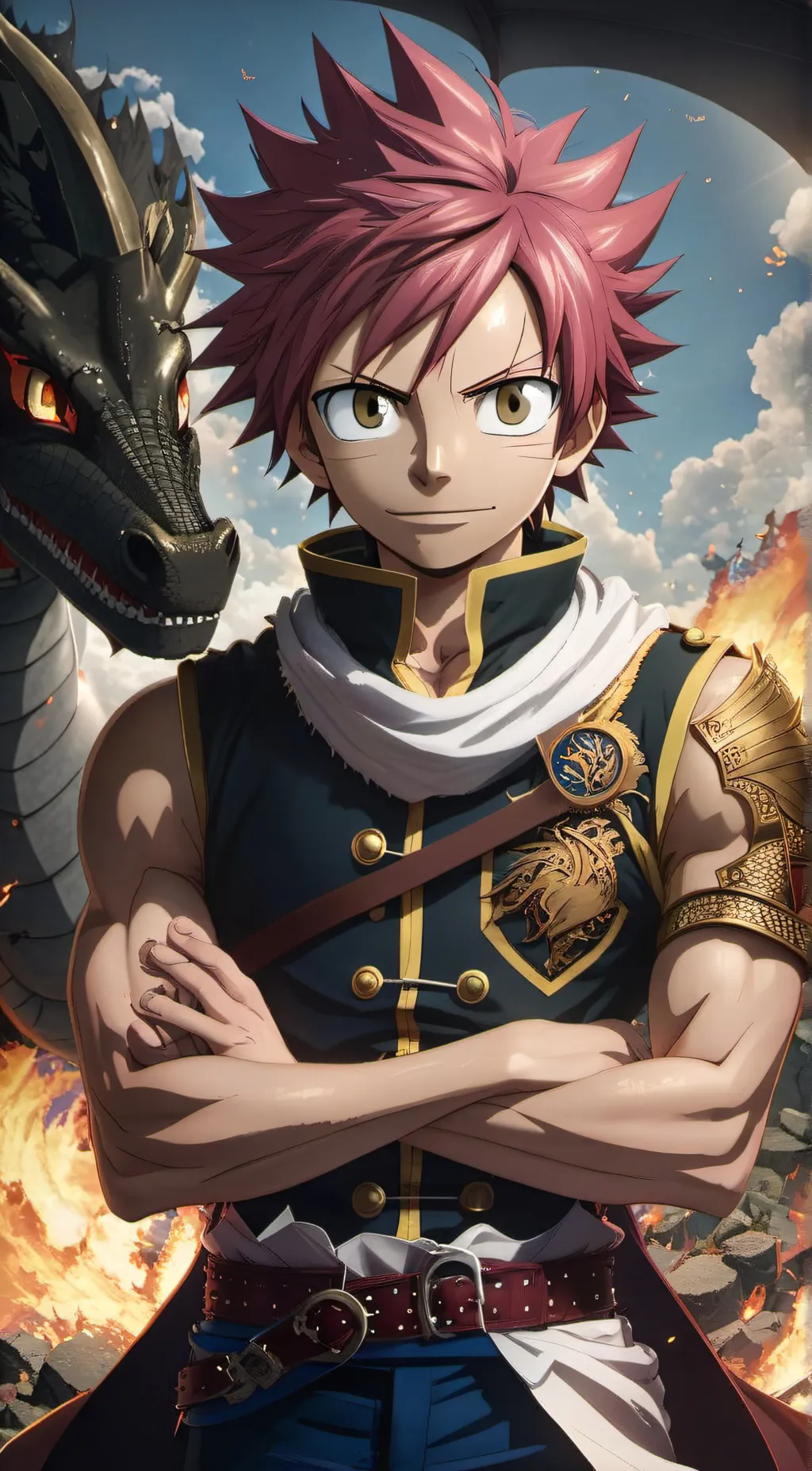 ai character: Natsu dragneel background