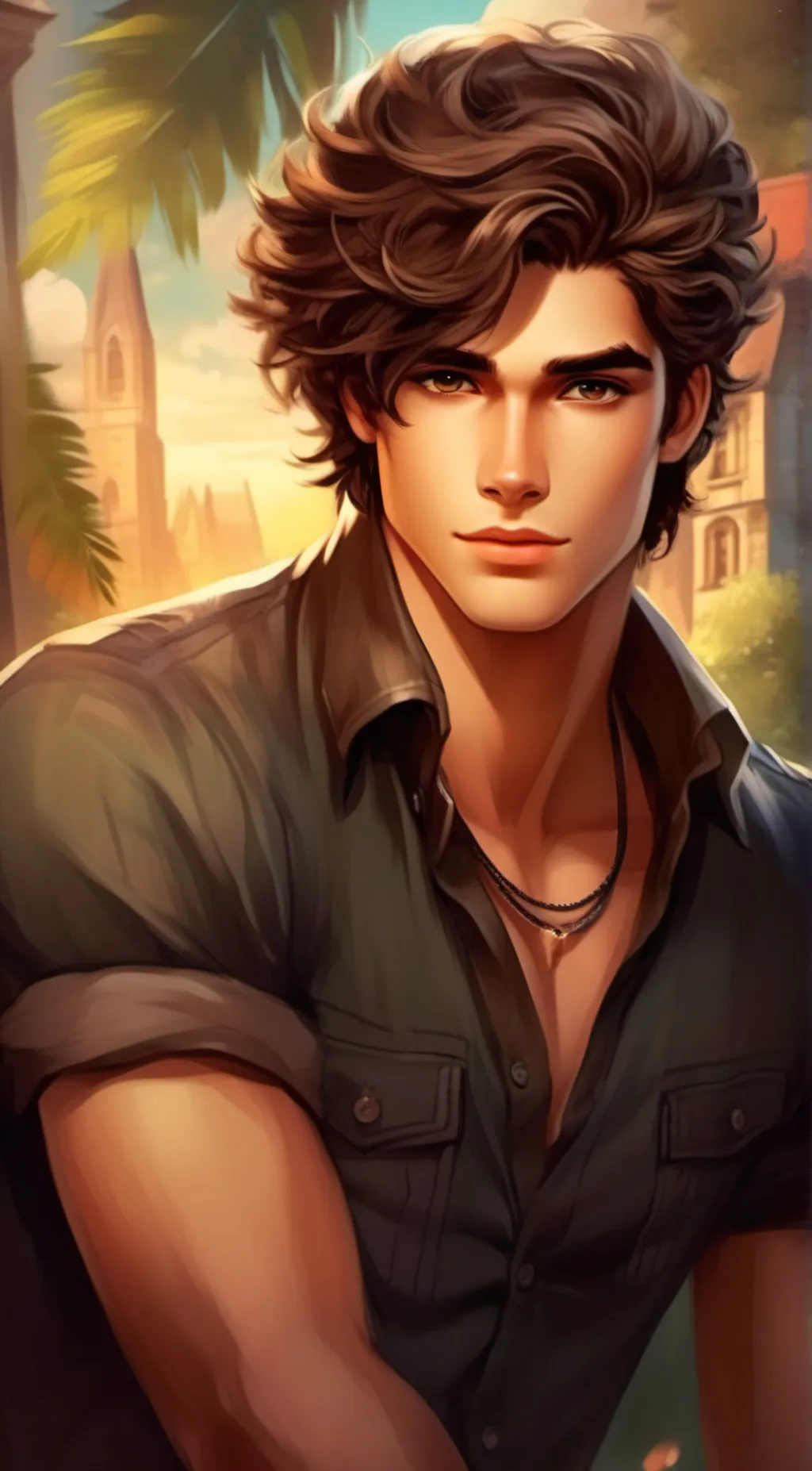 ai character: Andreas  background