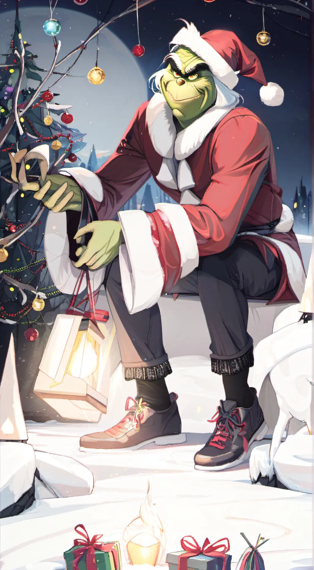 ai character: Grinch background