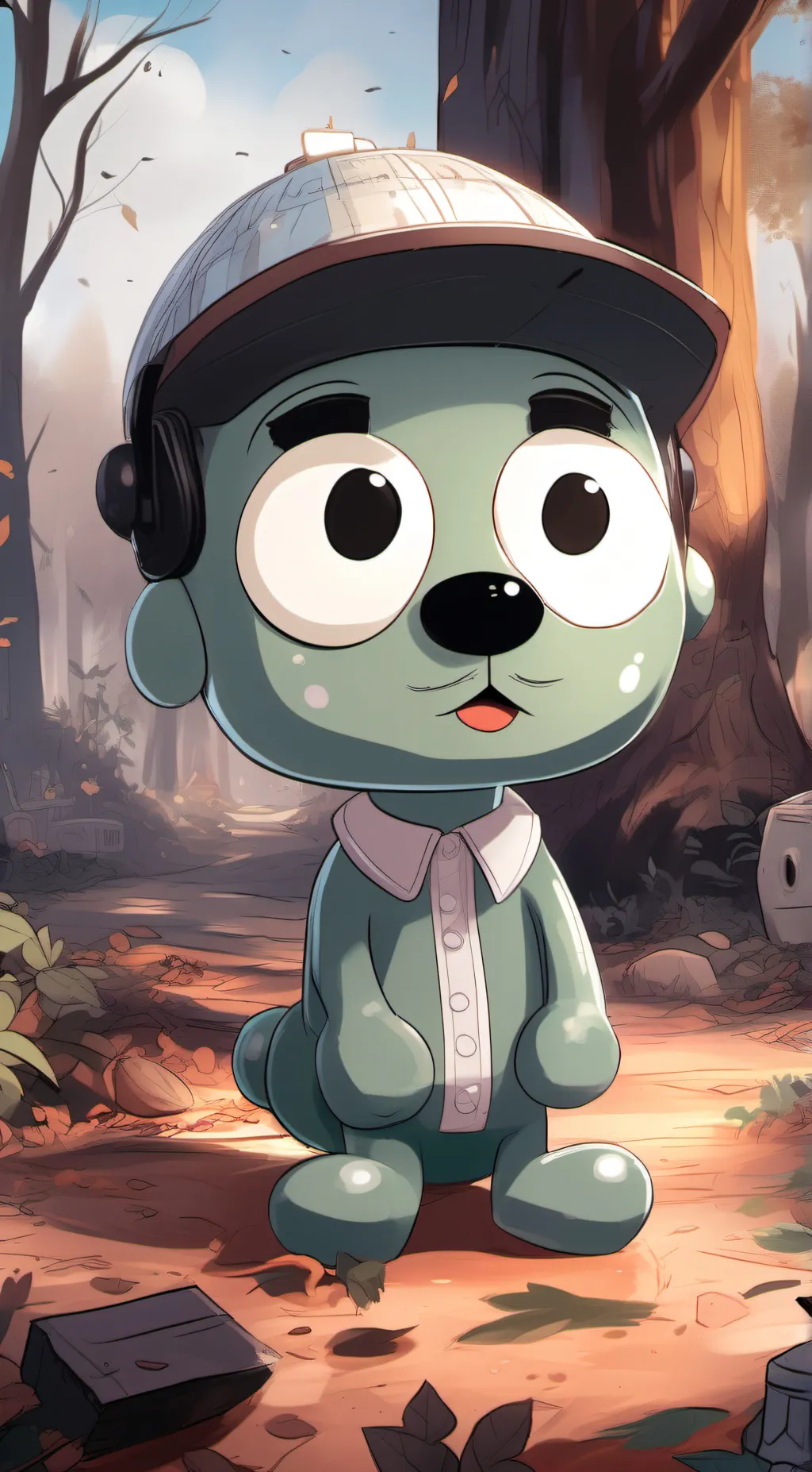 ai character: Greeny background