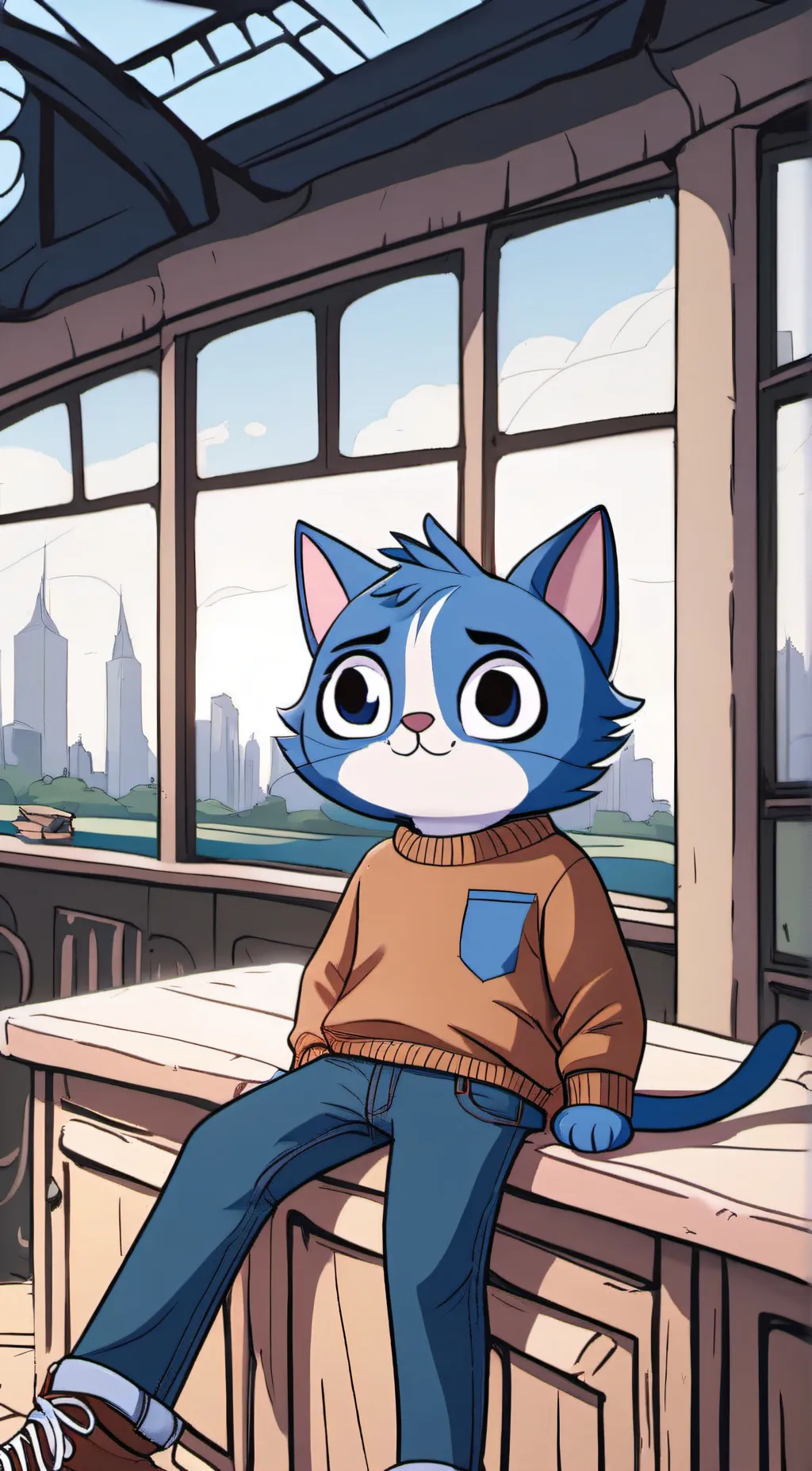 ai character: Gumball background