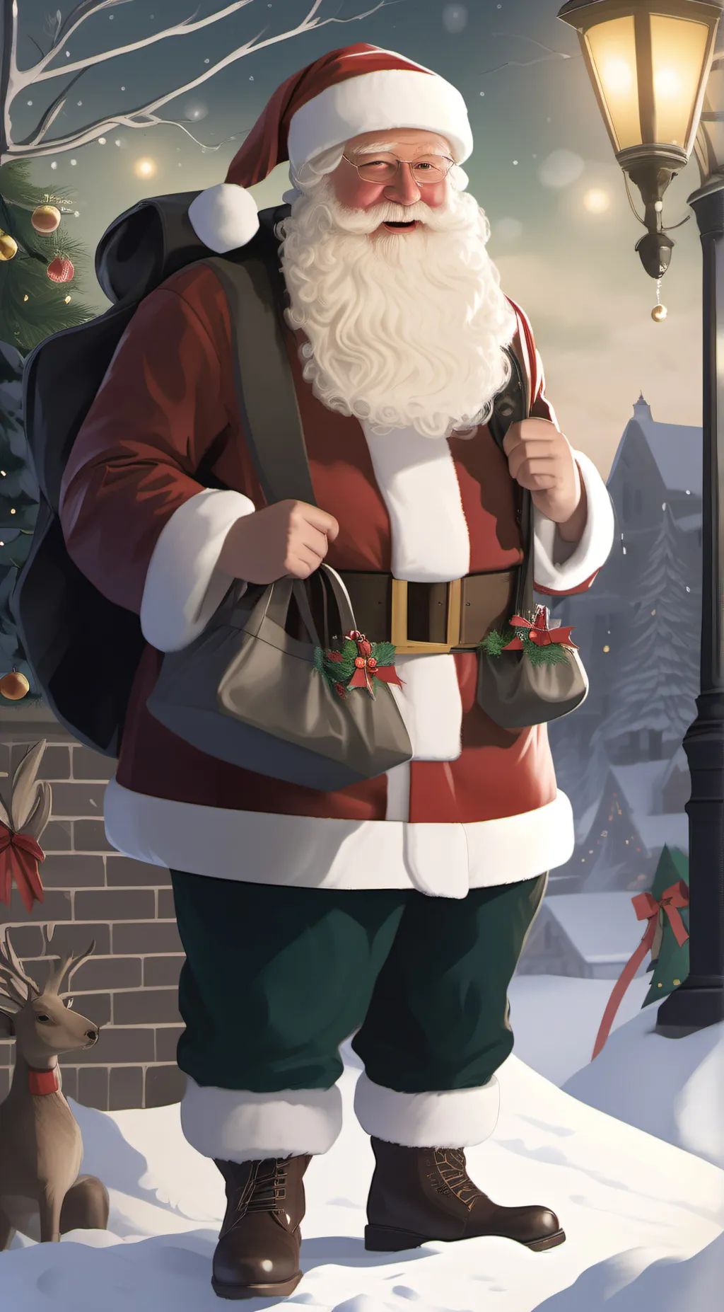ai character: Santa Claus background
