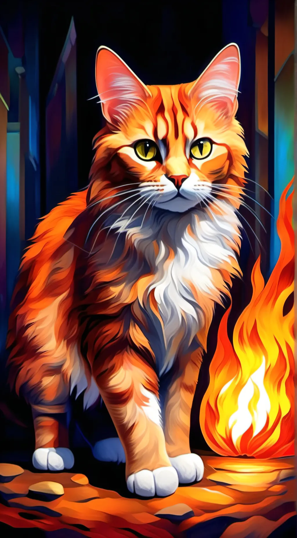 ai character: Firepaw  background