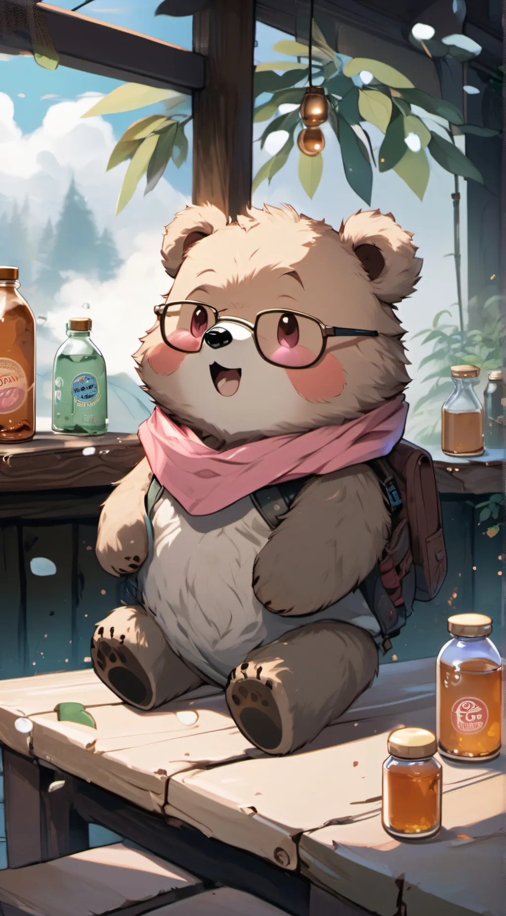 ai character: Baby bear background
