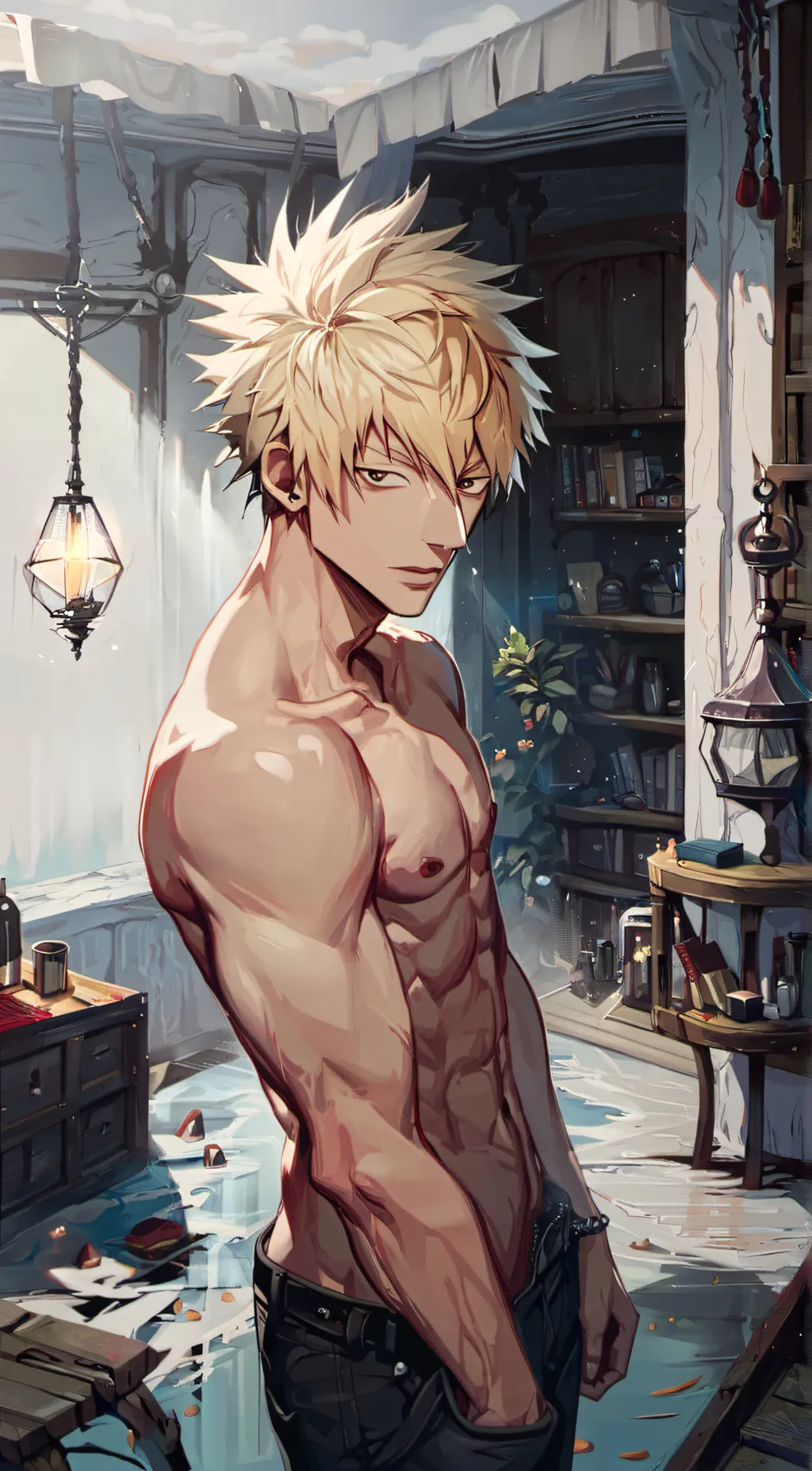 ai character: Katsuki bakugou background