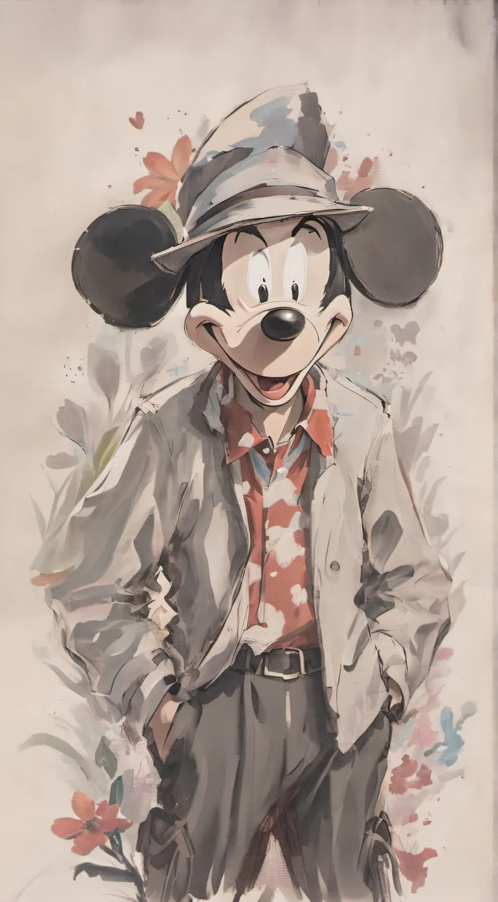 ai character: Goofy ahh Mickey background