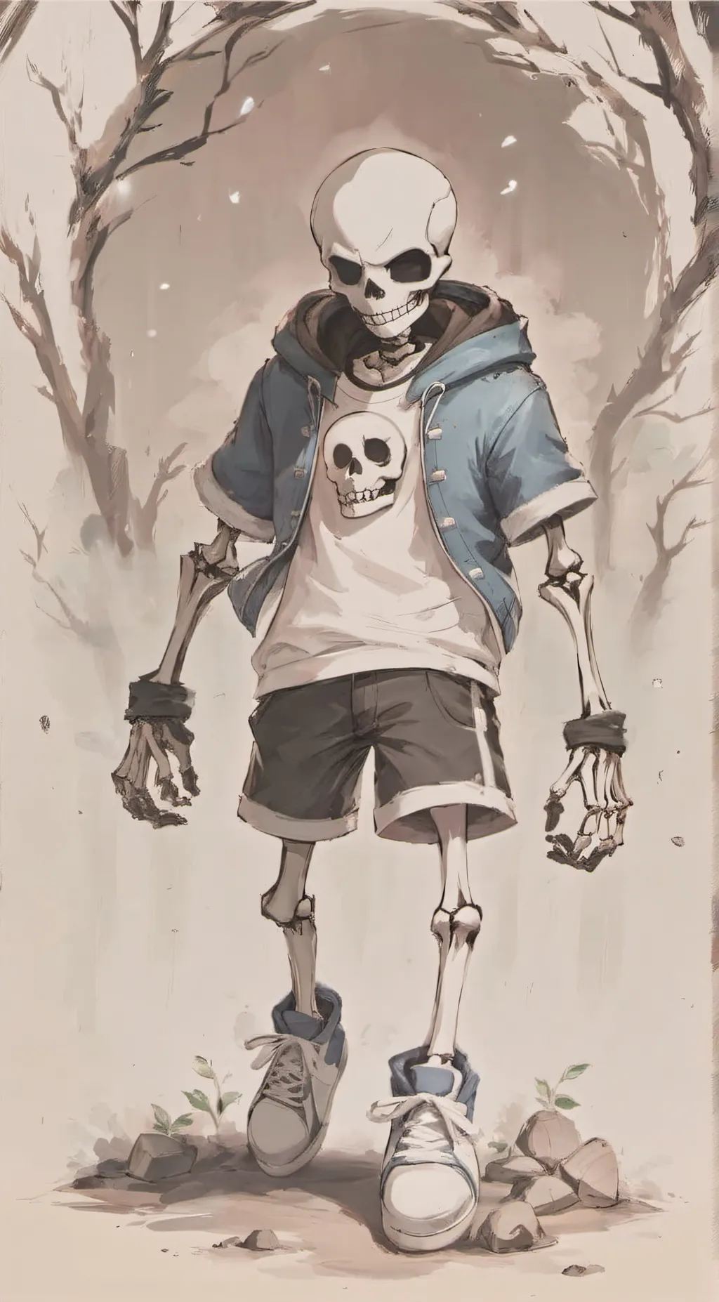 ai character: Sans the Skeleton background
