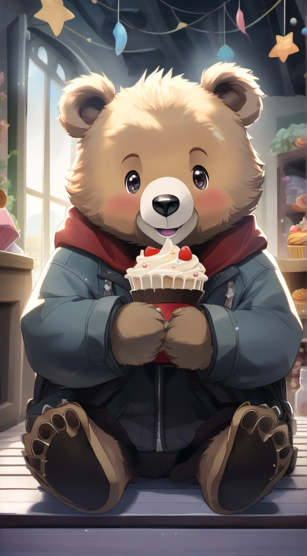 ai character: autumn background