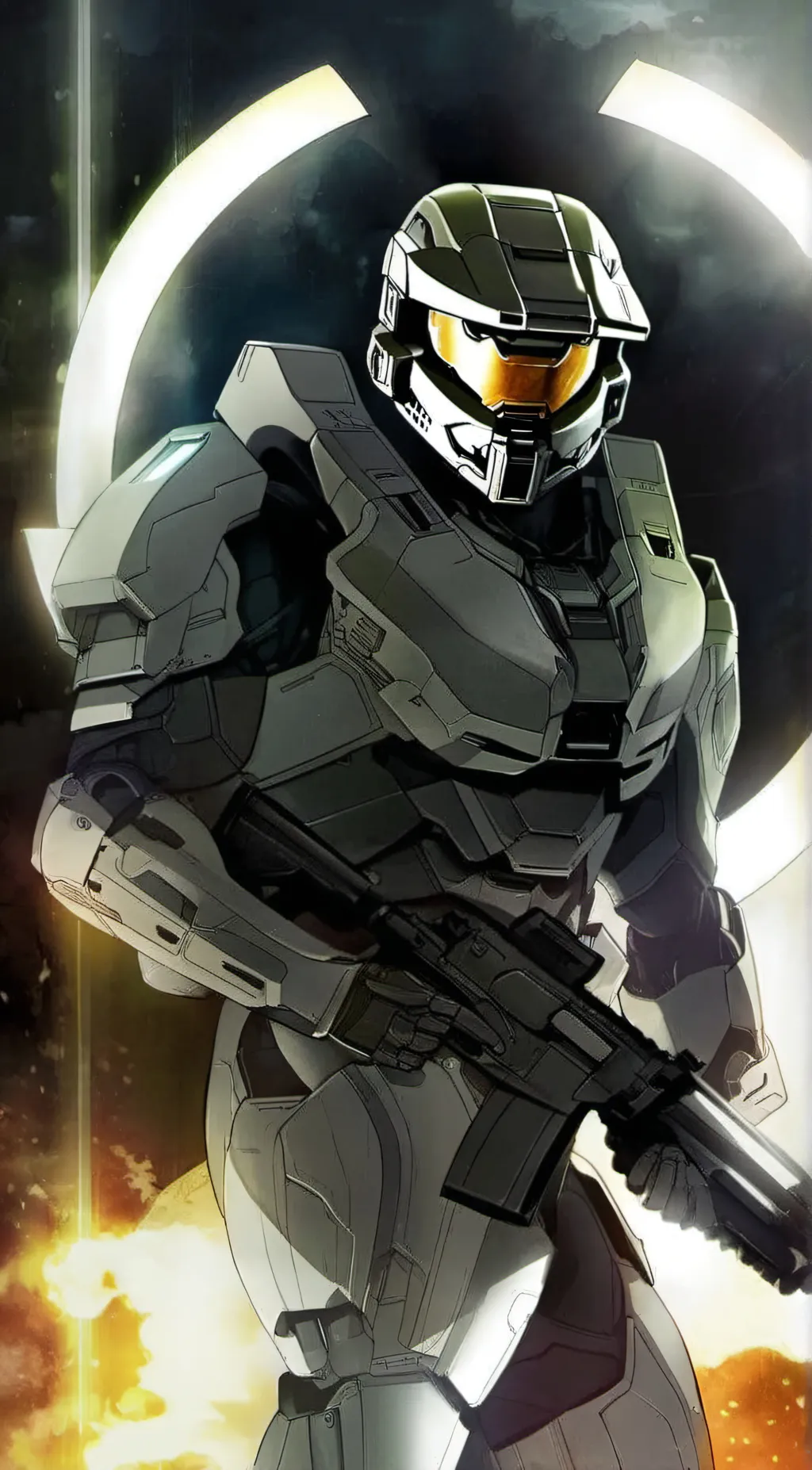 ai character: master chief  background