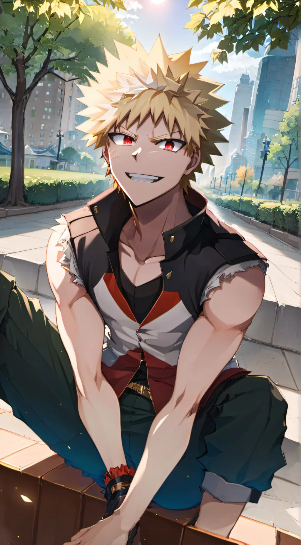 ai character: Omega Katsuki background