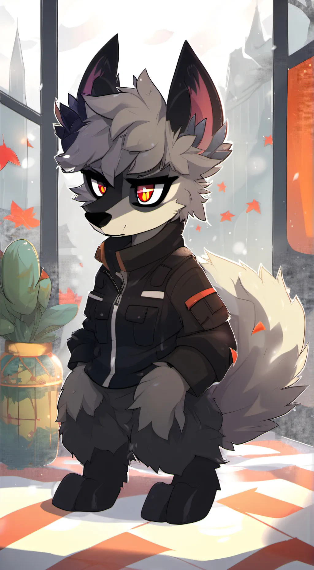 ai character: moon background