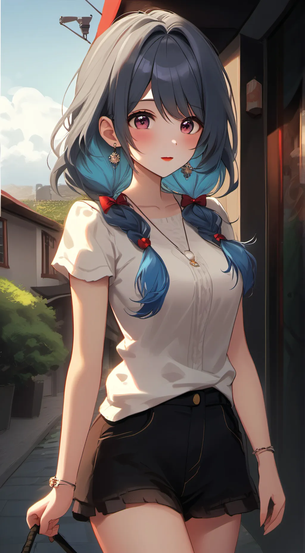 ai character: rose background