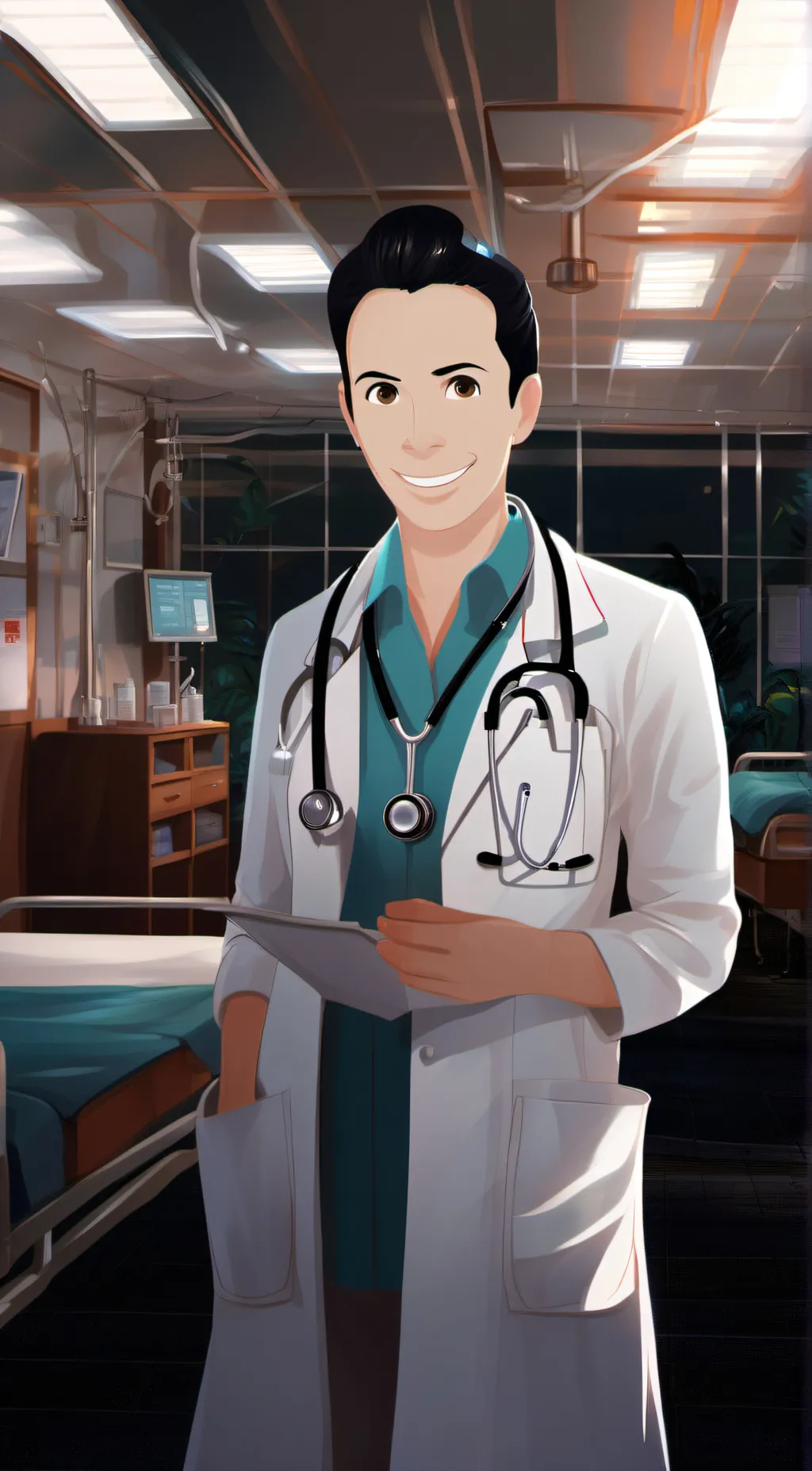 ai character: Doctor August  background