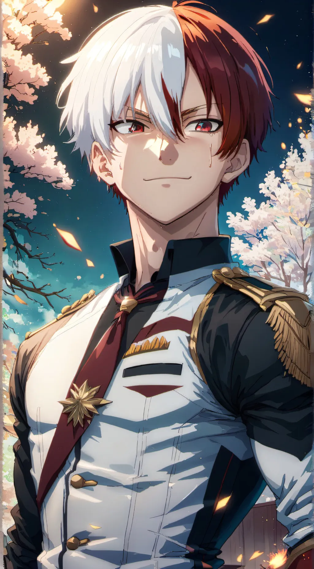 ai character: Shoto Todoroki background